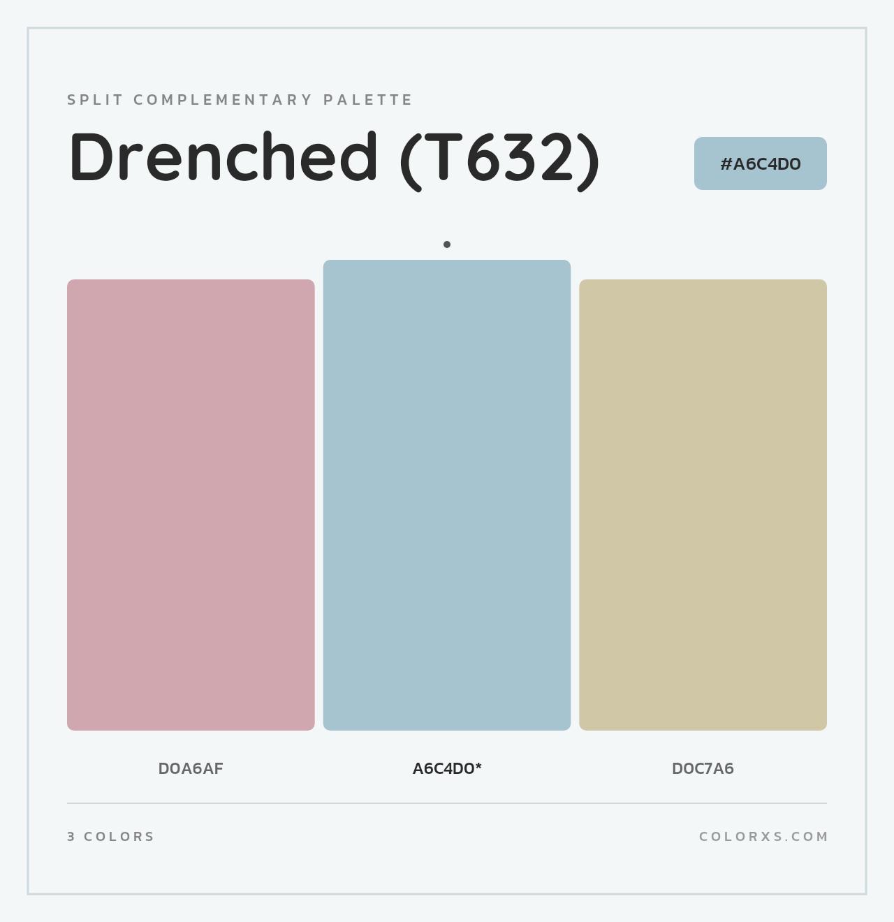 Drenched (T632) - Split-Complementary Color Palette