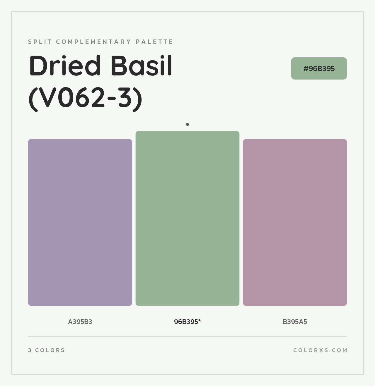Dried Basil (V062-3) - Split-Complementary Color Palette