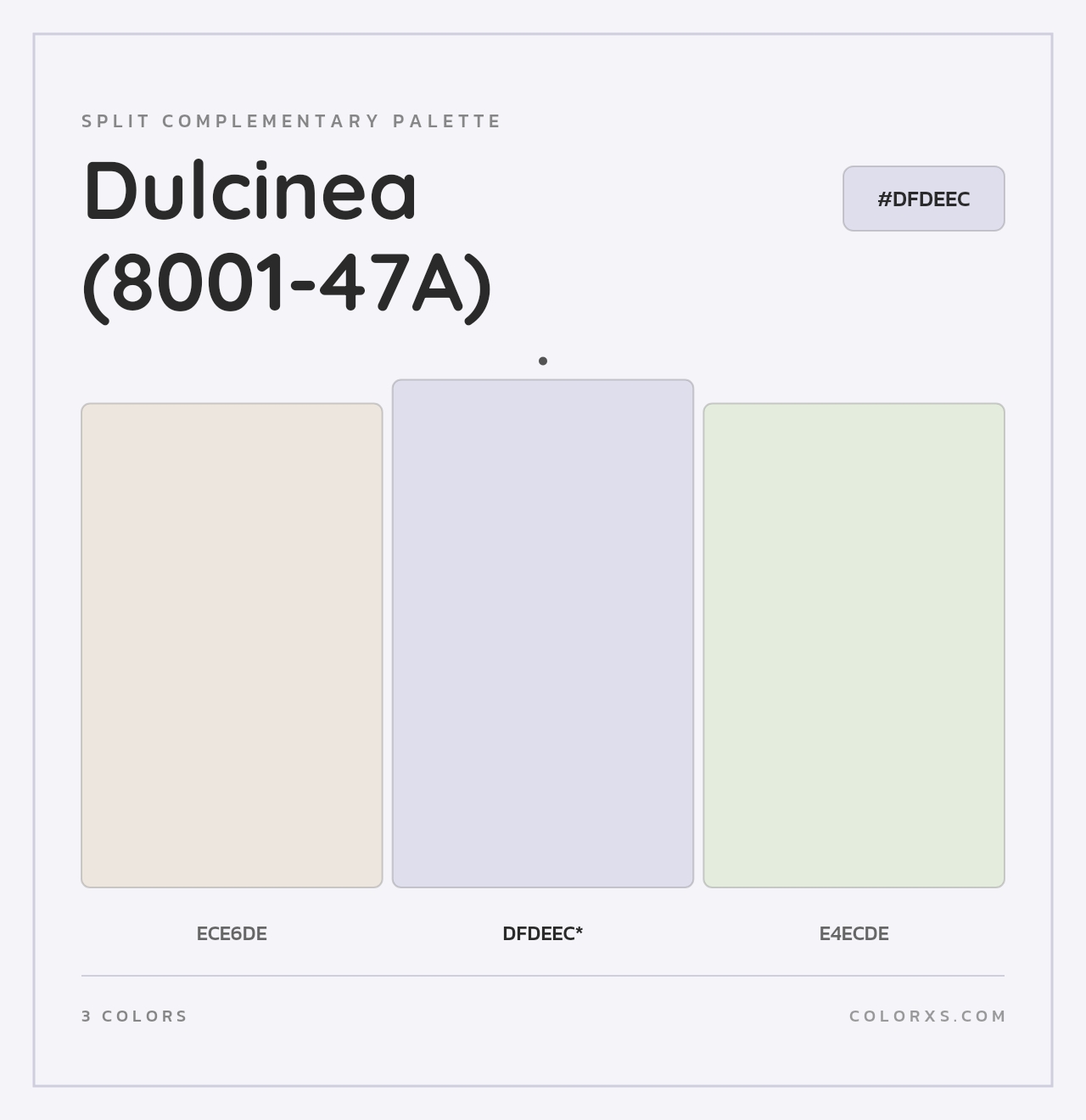 Dulcinea (8001-47A) - Split-Complementary Color Palette