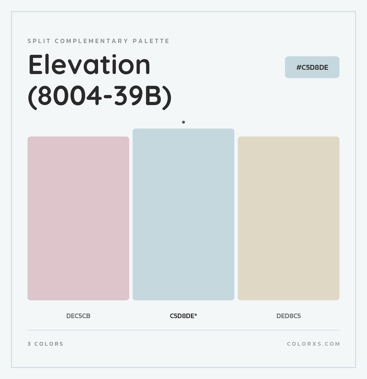 Elevation (8004-39B) - Split-Complementary Color Palette