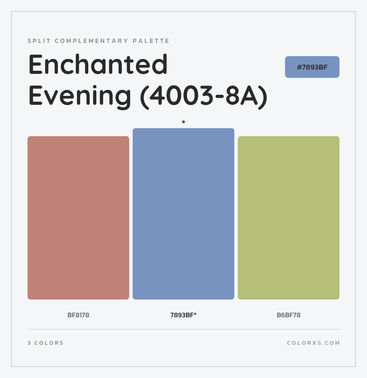 Enchanted Evening (4003-8A) - Split-Complementary Color Palette