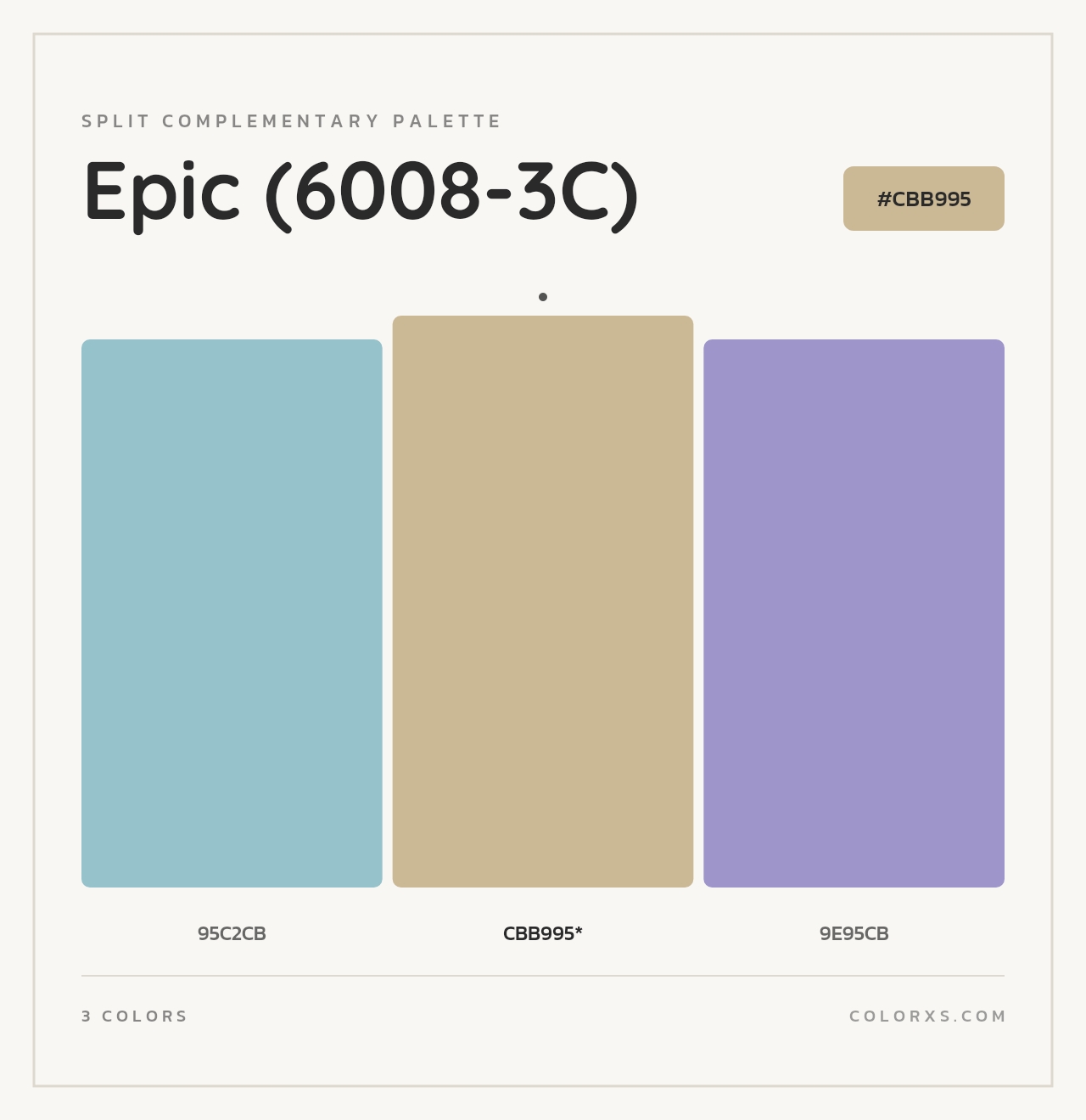 Epic (6008-3C) - Split-Complementary Color Palette
