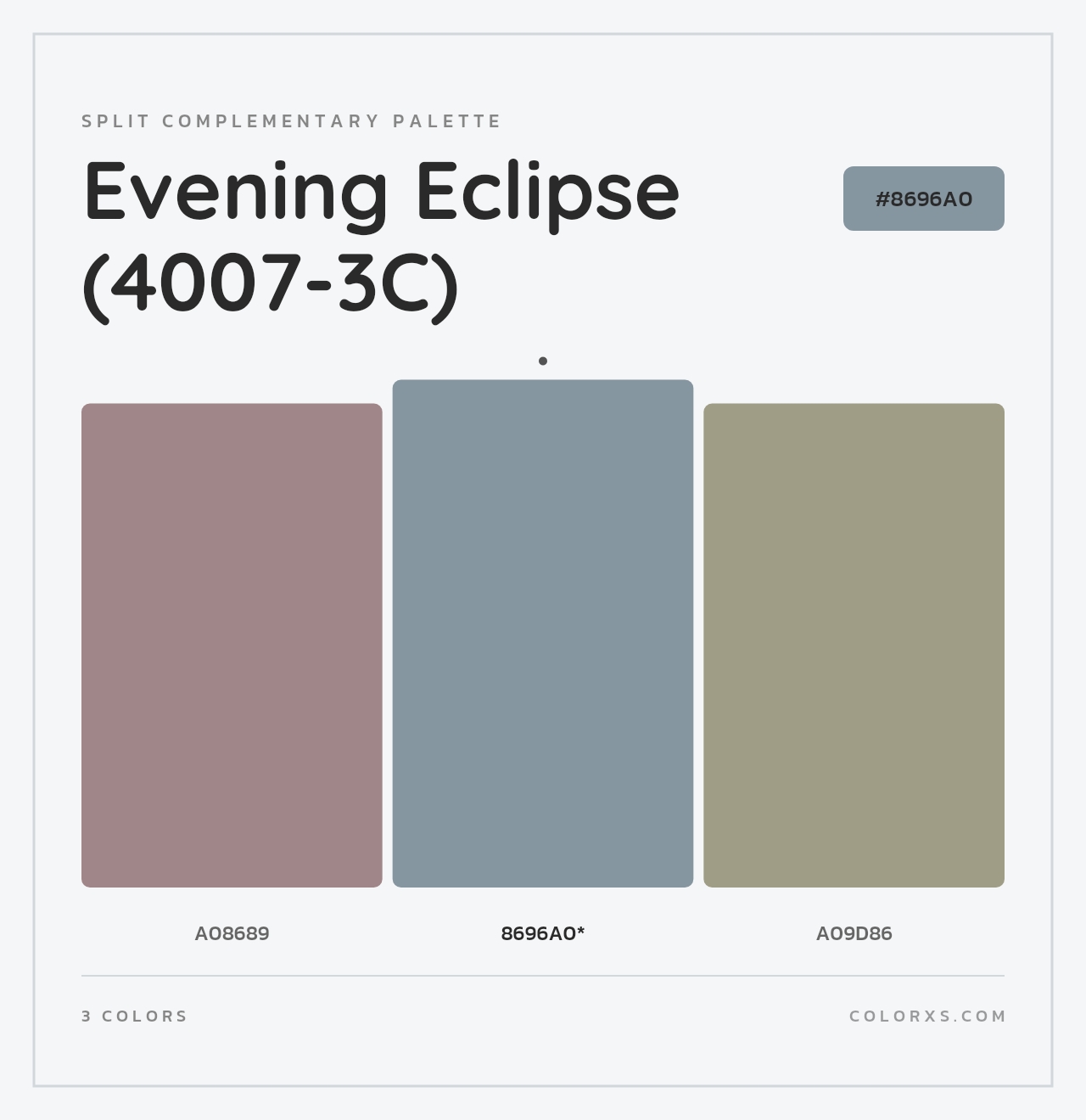 Evening Eclipse (4007-3C) - Split-Complementary Color Palette