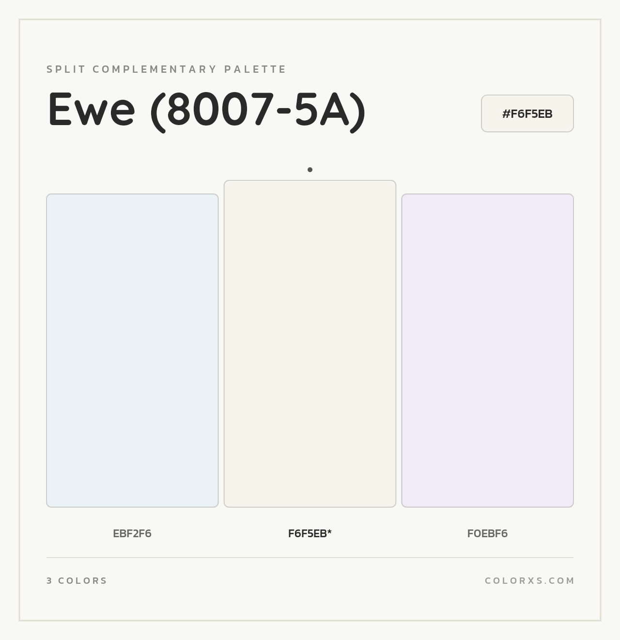 Ewe (8007-5A) - Split-Complementary Color Palette