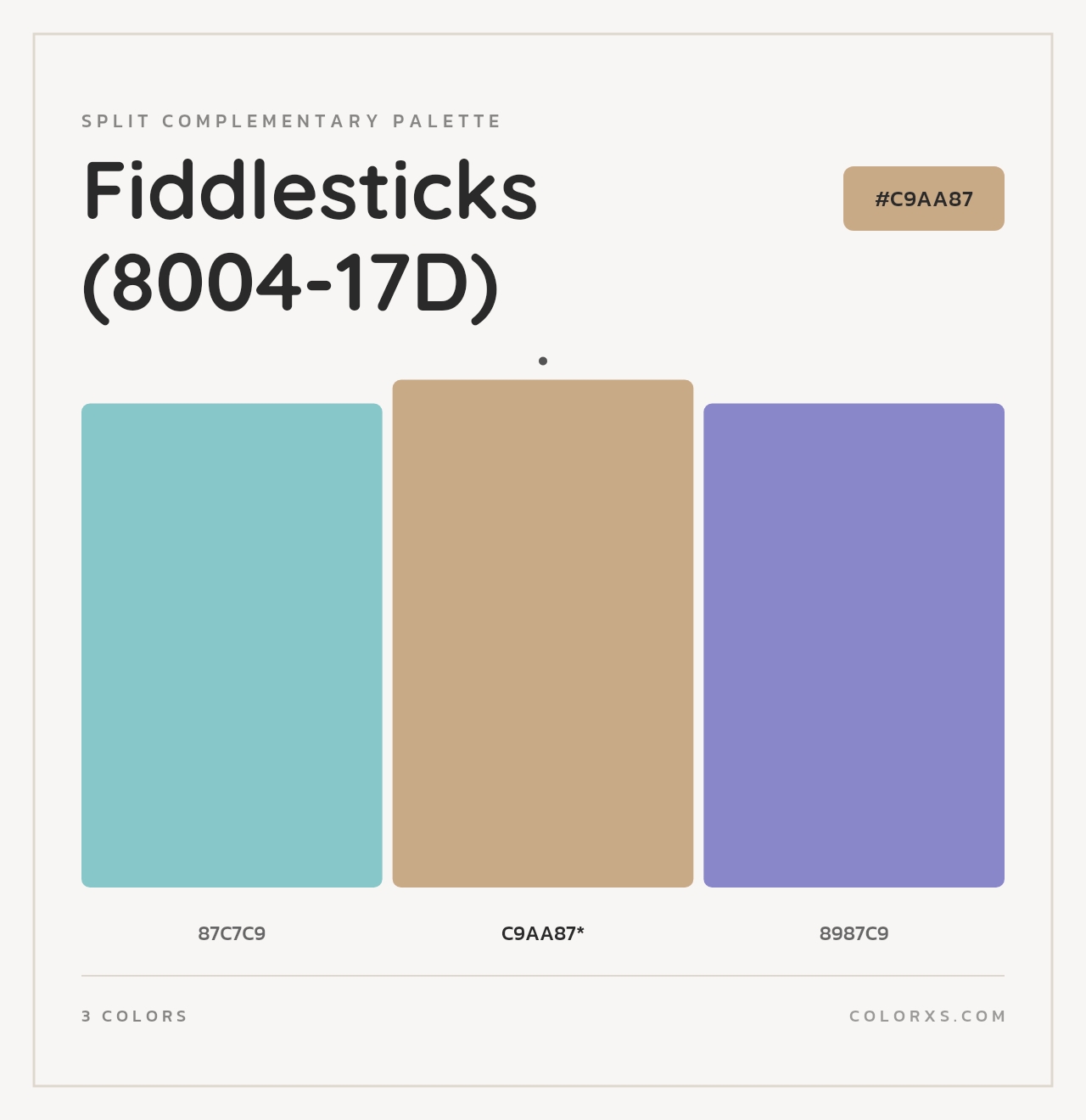Fiddlesticks (8004-17D) - Split-Complementary Color Palette