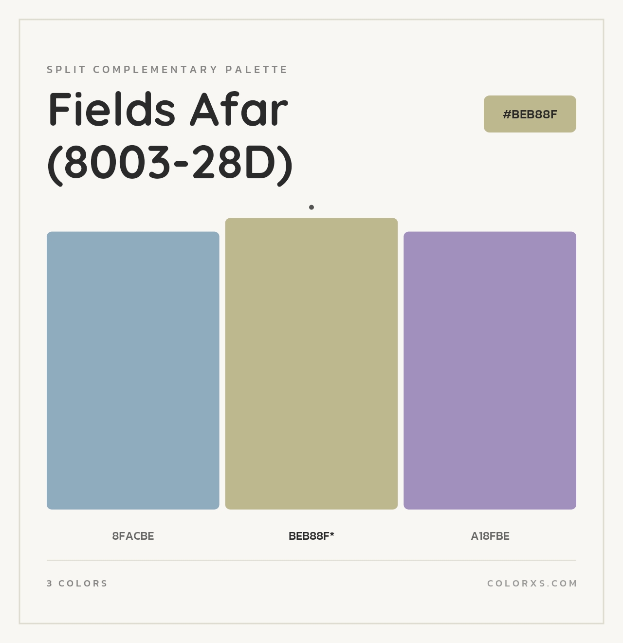 Fields Afar (8003-28D) - Split-Complementary Color Palette