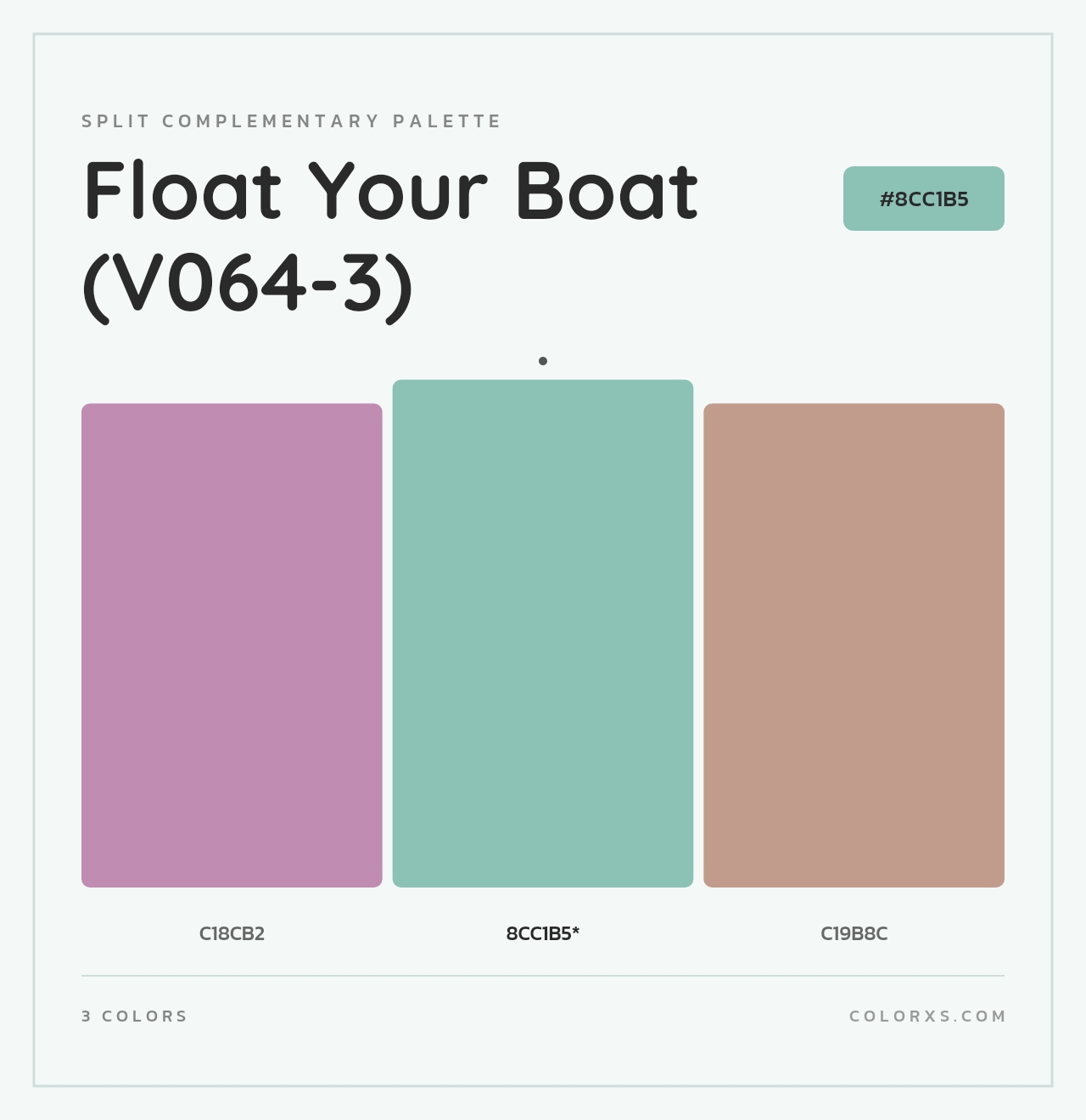 Float Your Boat (V064-3) - Split-Complementary Color Palette