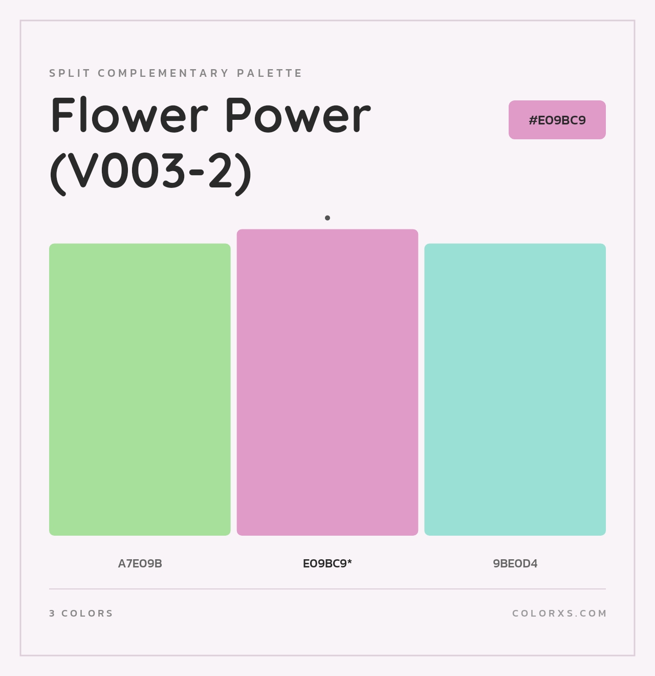 Flower Power (V003-2) - Split-Complementary Color Palette