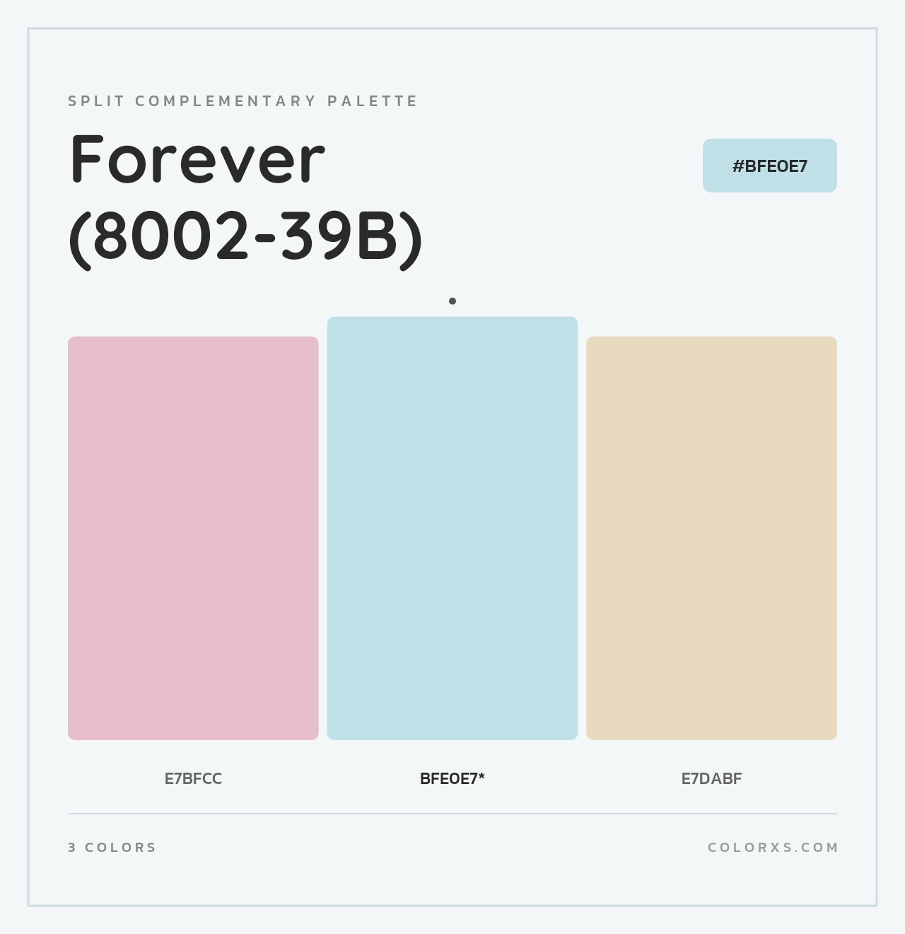 Forever (8002-39B) - Split-Complementary Color Palette