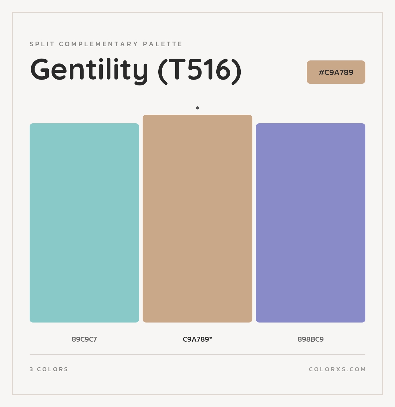 Gentility (T516) - Split-Complementary Color Palette