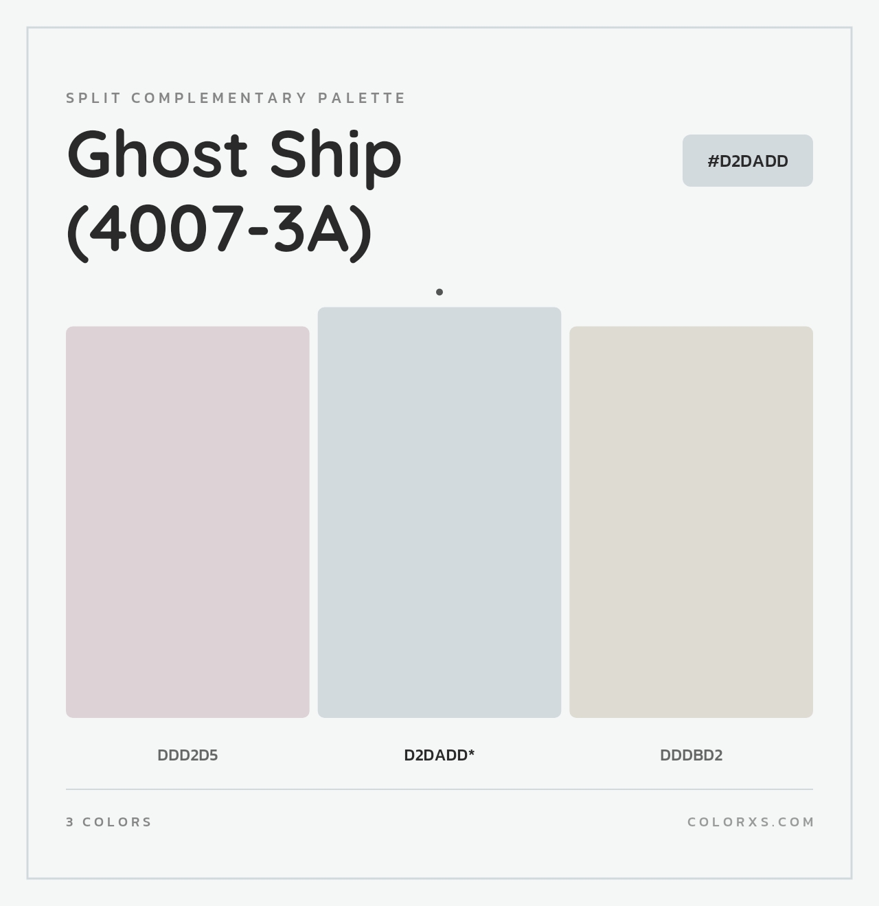 Ghost Ship (4007-3A) - Split-Complementary Color Palette