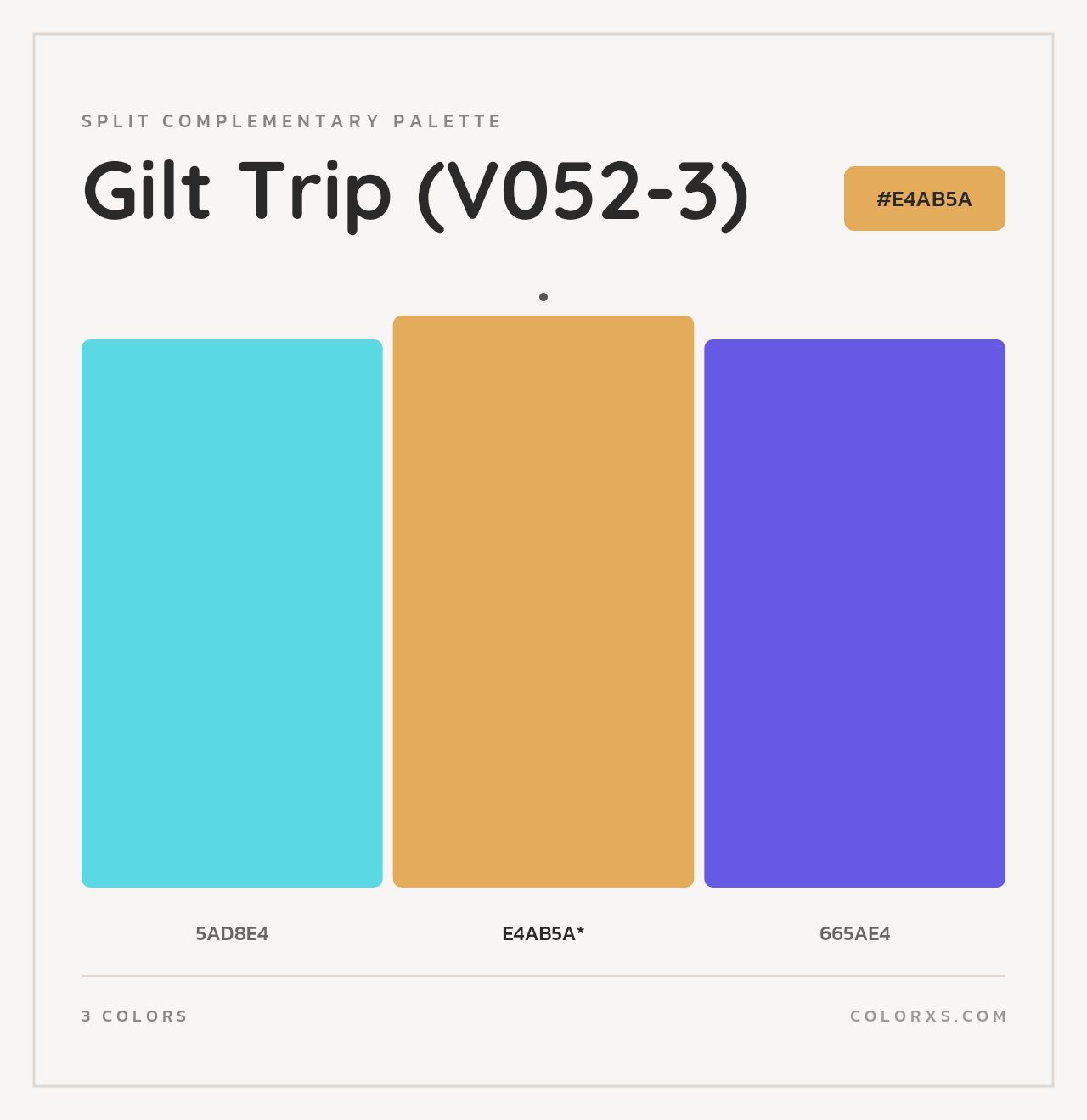 Gilt Trip (V052-3) - Split-Complementary Color Palette