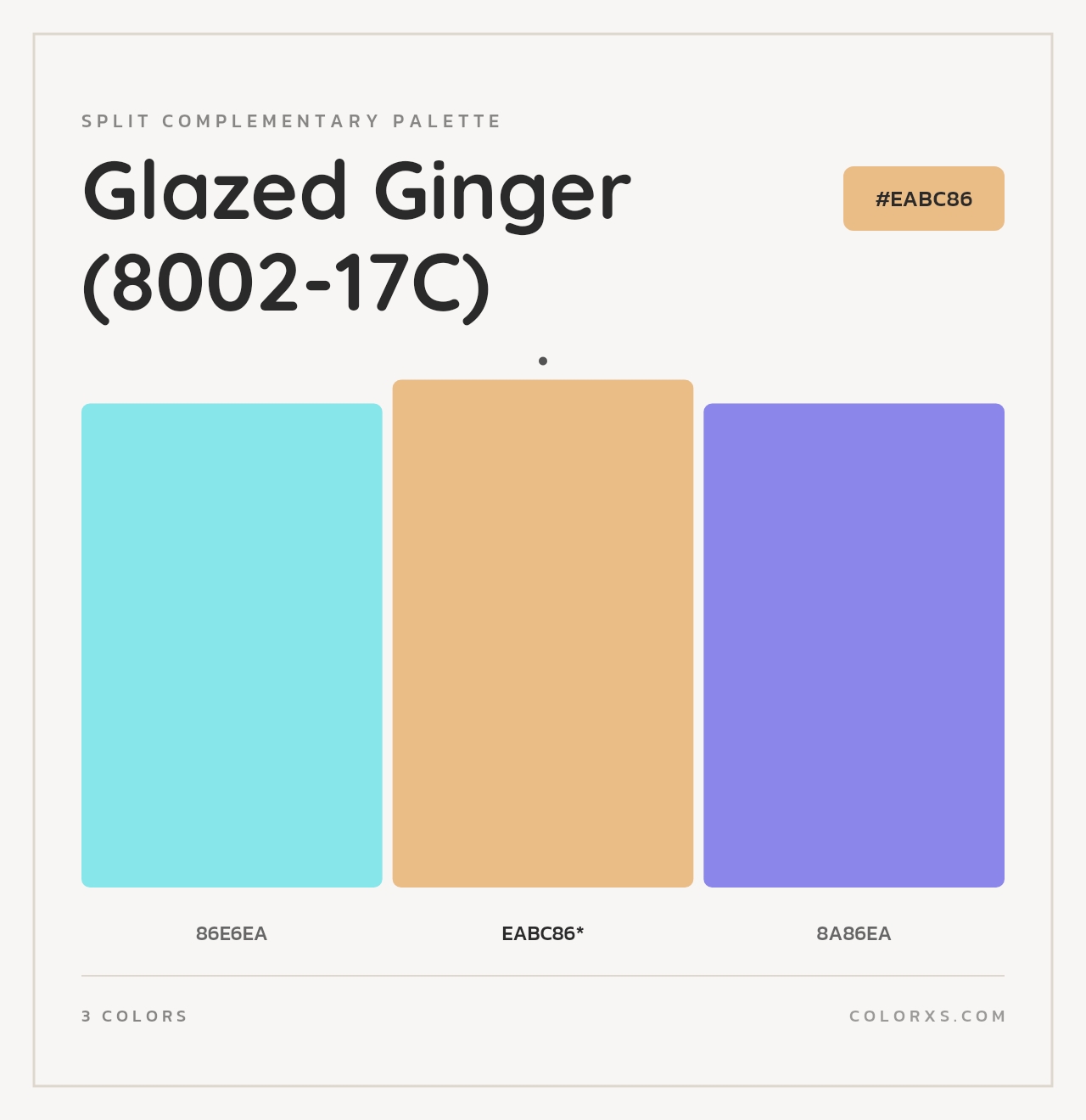 Glazed Ginger (8002-17C) - Split-Complementary Color Palette