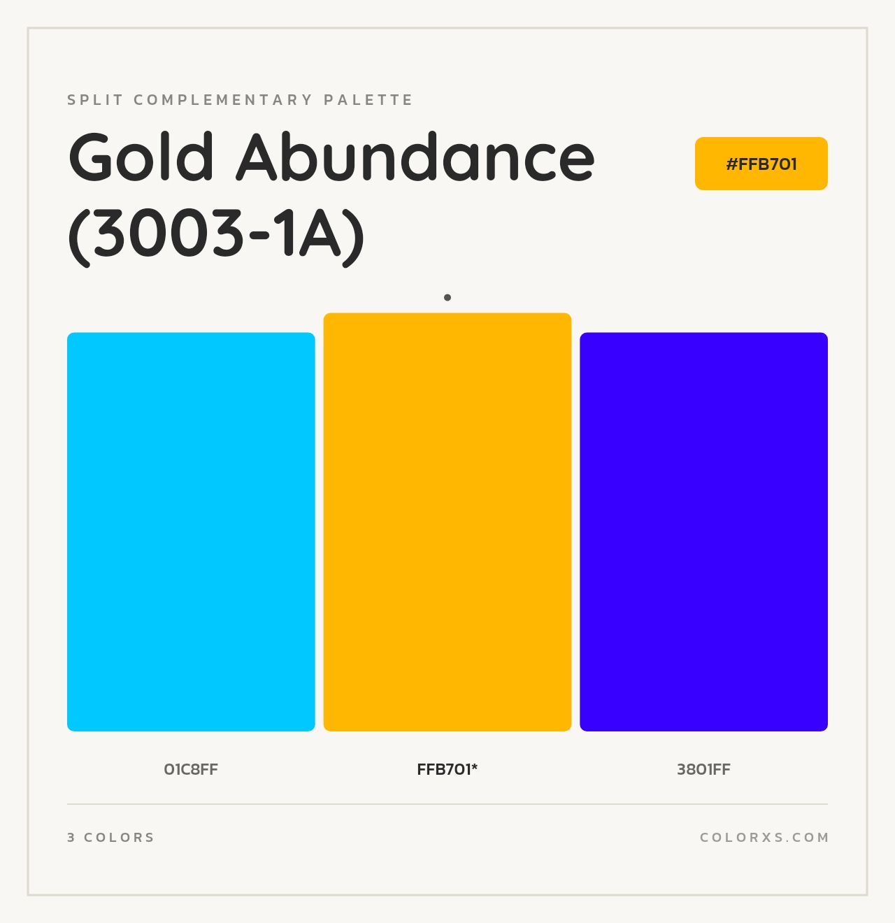 Gold Abundance (3003-1A) - Split-Complementary Color Palette
