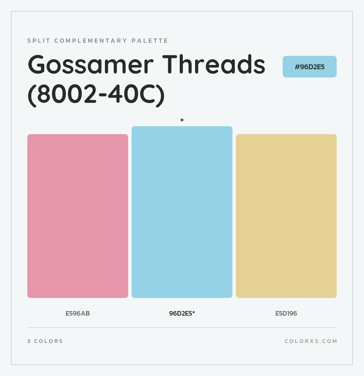 Gossamer Threads (8002-40C) - Split-Complementary Color Palette