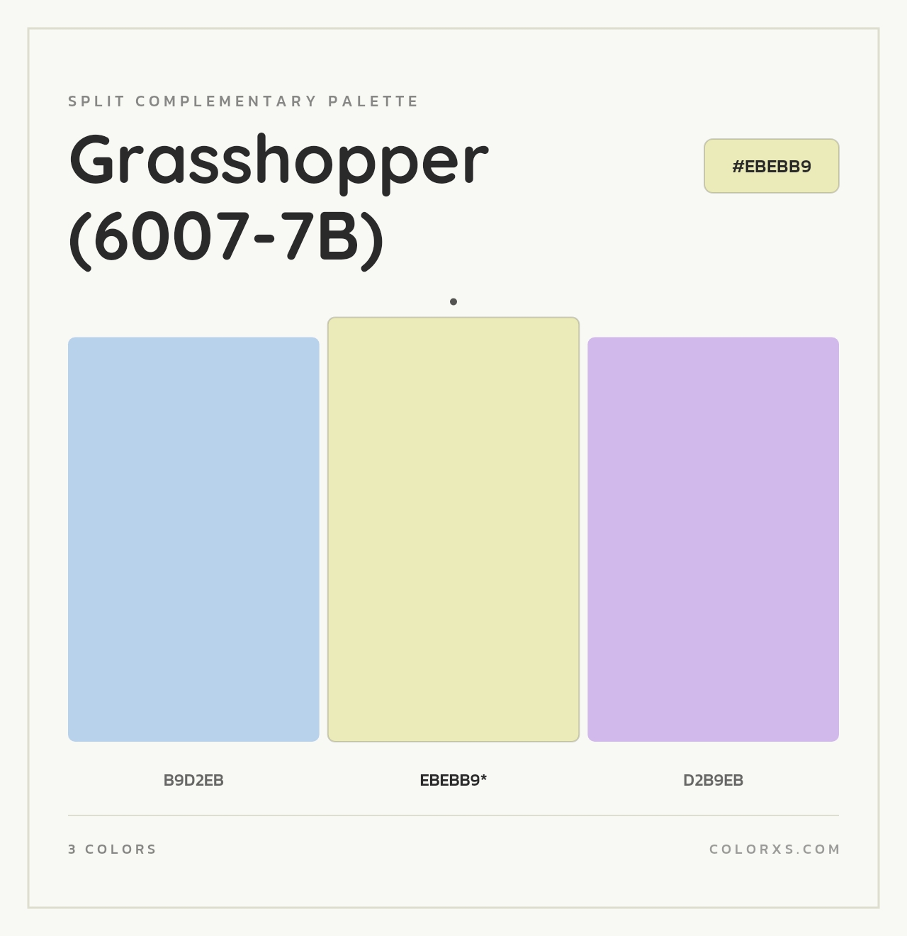 Grasshopper (6007-7B) - Split-Complementary Color Palette