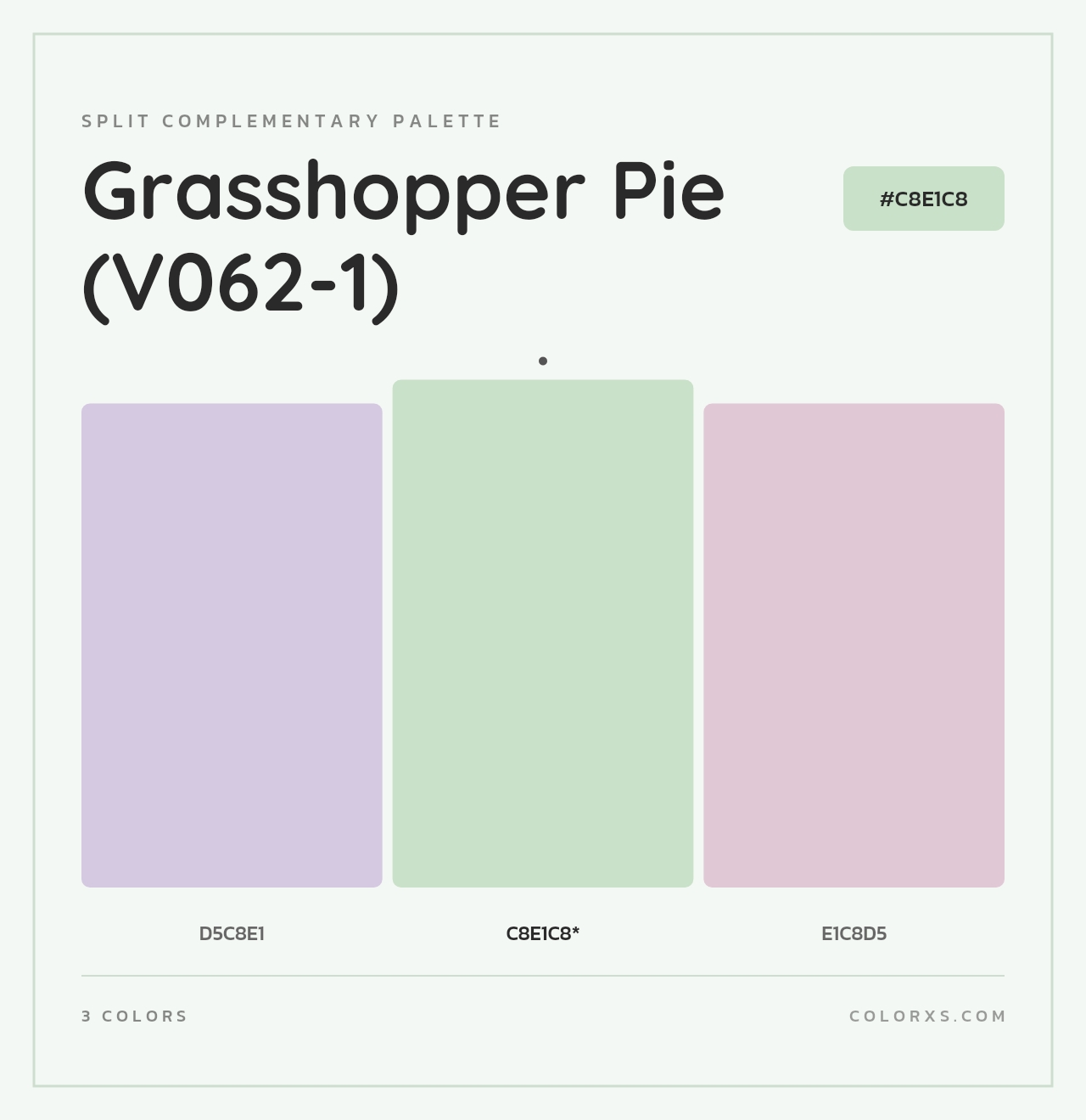 Grasshopper Pie (V062-1) - Split-Complementary Color Palette