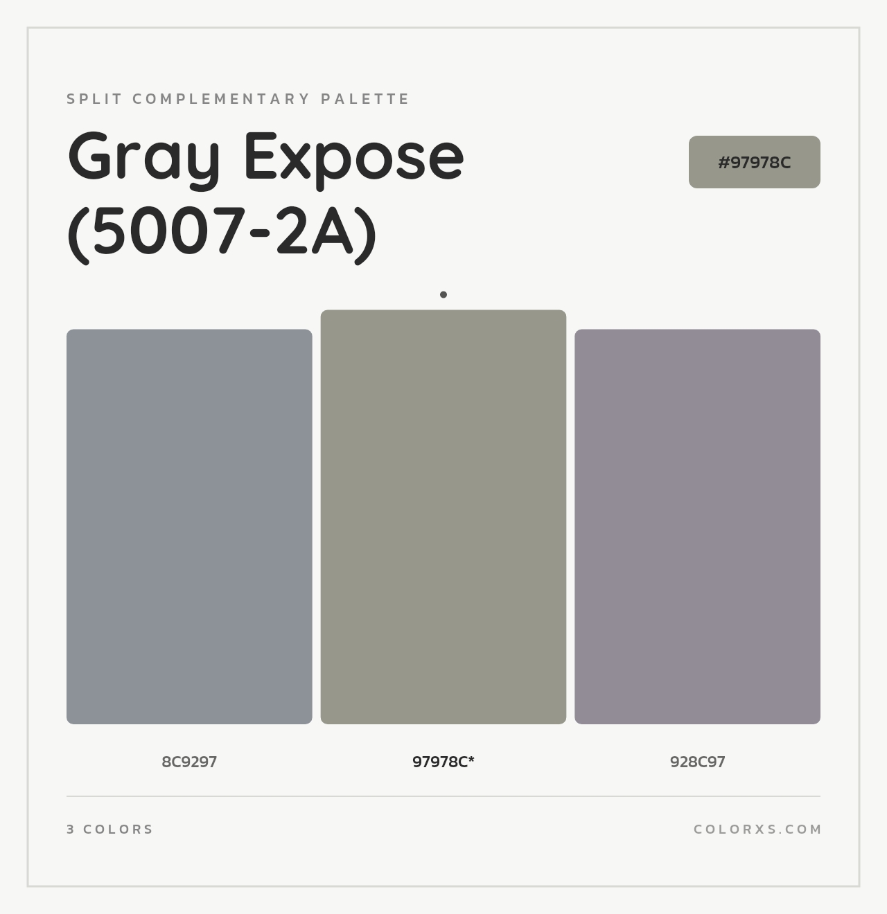Gray Expose (5007-2A) - Split-Complementary Color Palette