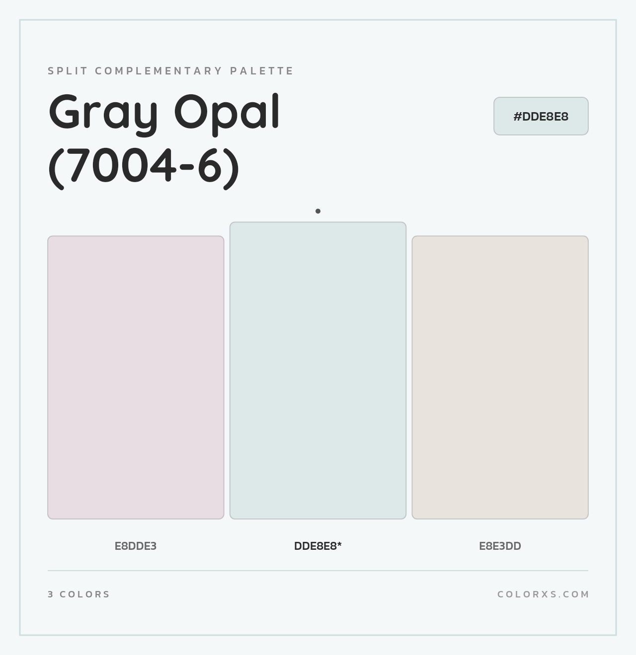 Gray Opal (7004-6) - Split-Complementary Color Palette