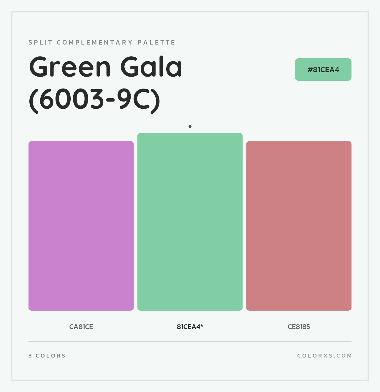Green Gala (6003-9C) - Split-Complementary Color Palette