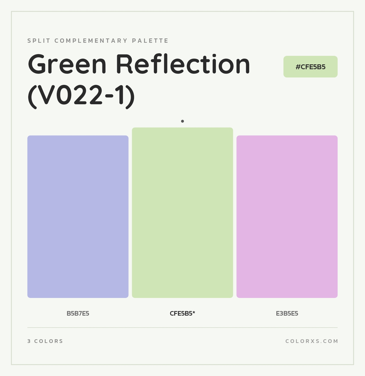 Green Reflection (V022-1) - Split-Complementary Color Palette