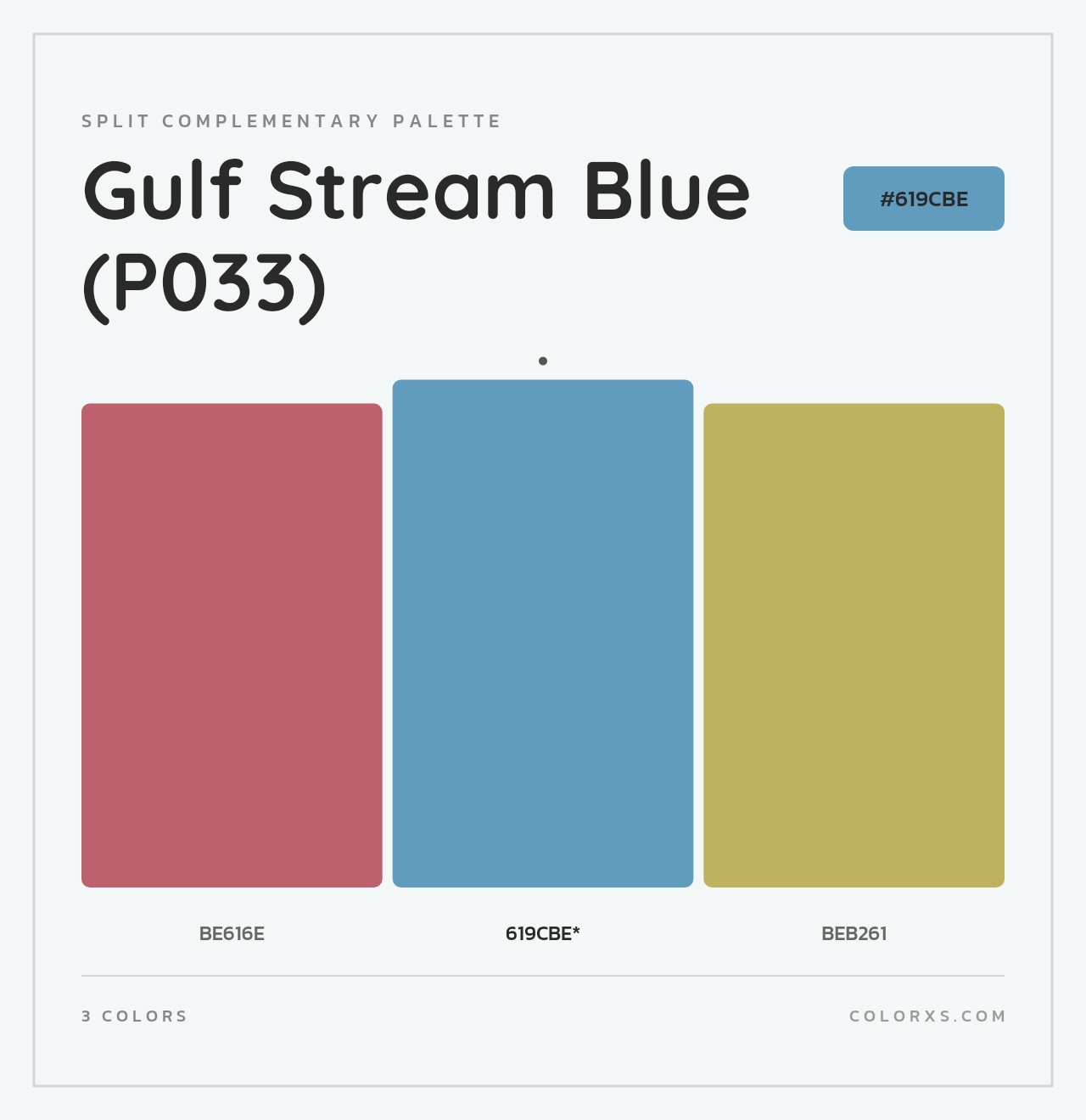 Gulf Stream Blue (P033) - Split-Complementary Color Palette