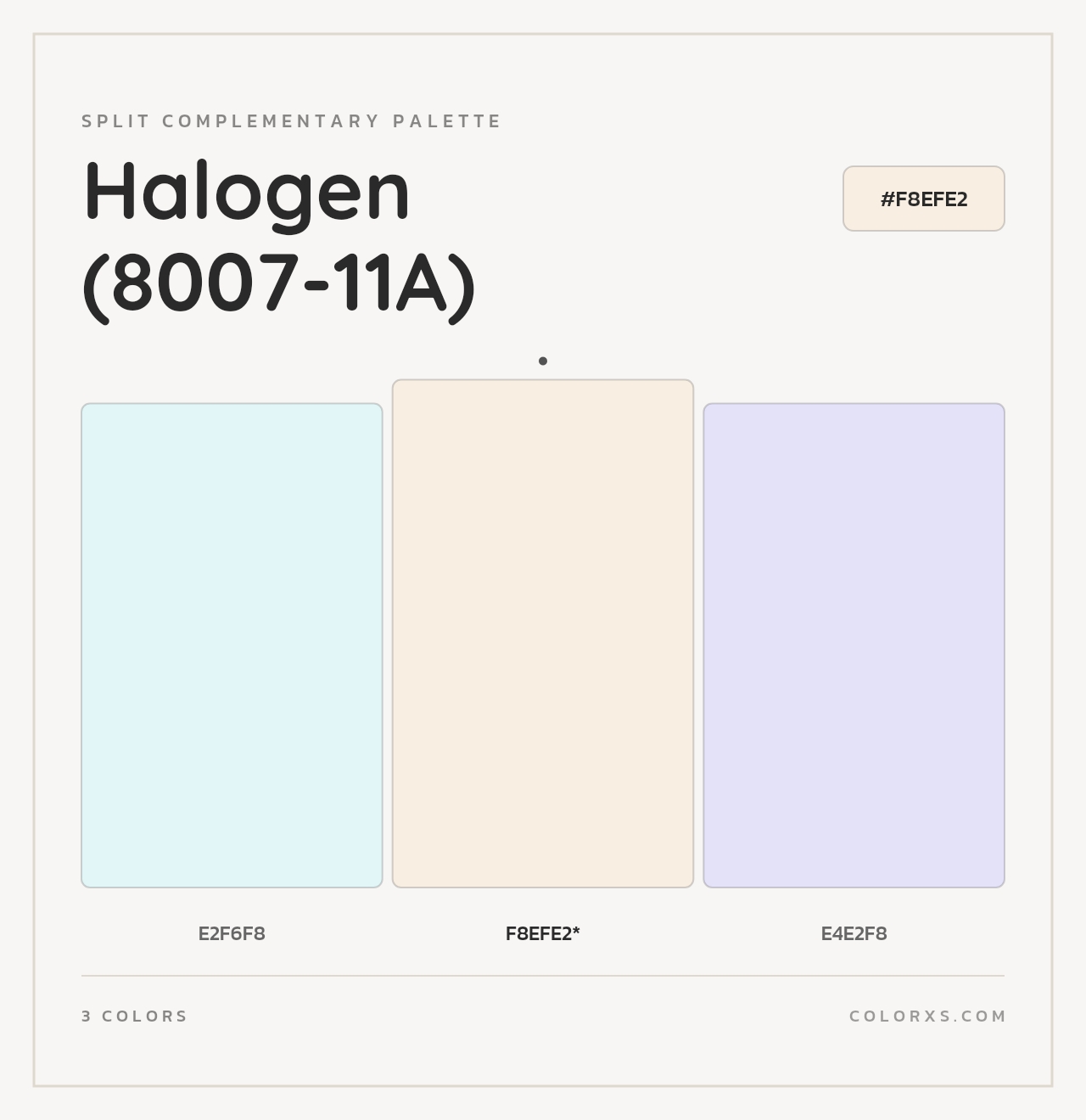Halogen (8007-11A) - Split-Complementary Color Palette