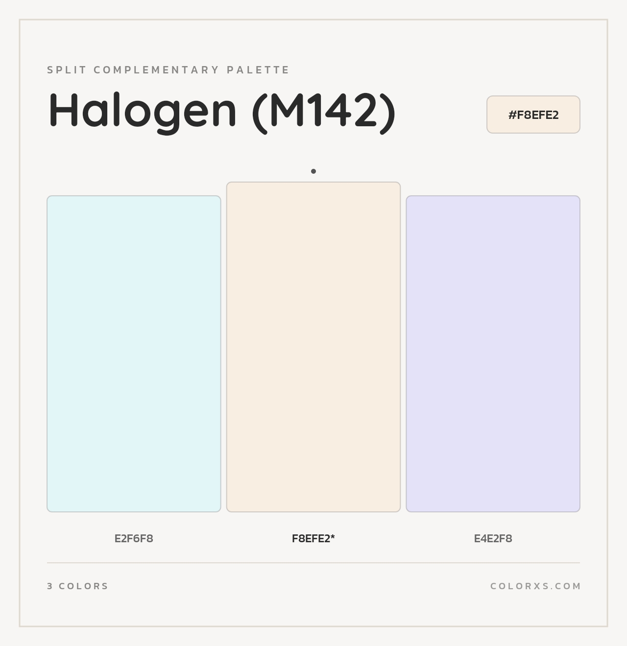 Halogen (M142) - Split-Complementary Color Palette