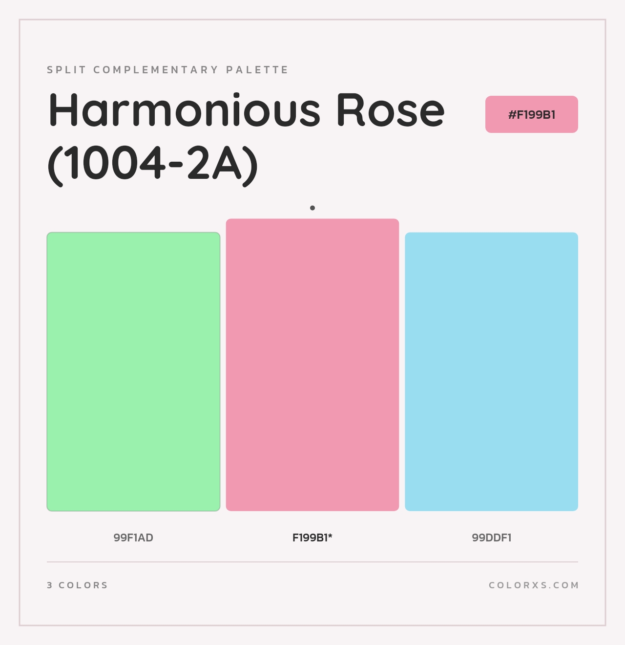 Harmonious Rose (1004-2A) - Split-Complementary Color Palette