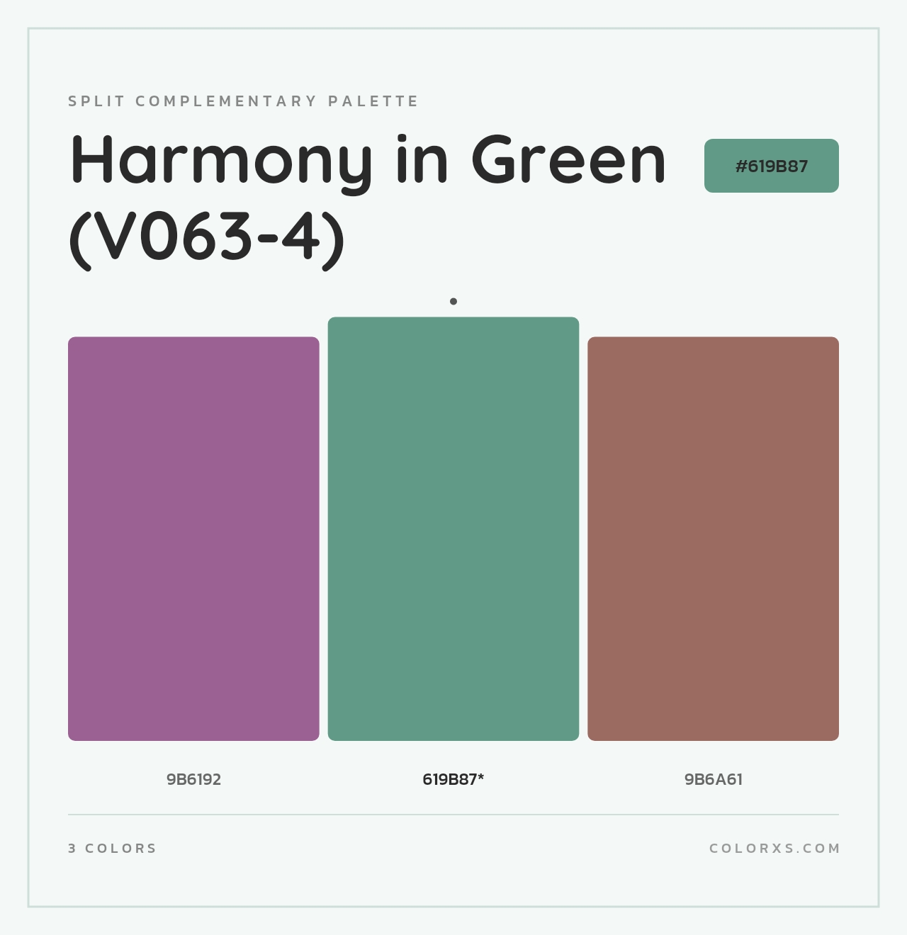 Harmony in Green (V063-4) - Split-Complementary Color Palette