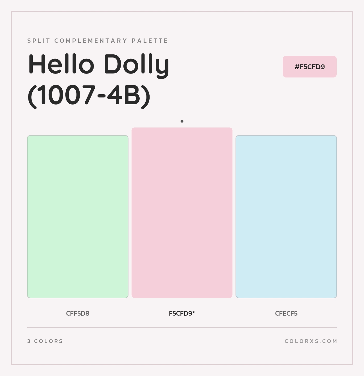 Hello Dolly (1007-4B) - Split-Complementary Color Palette