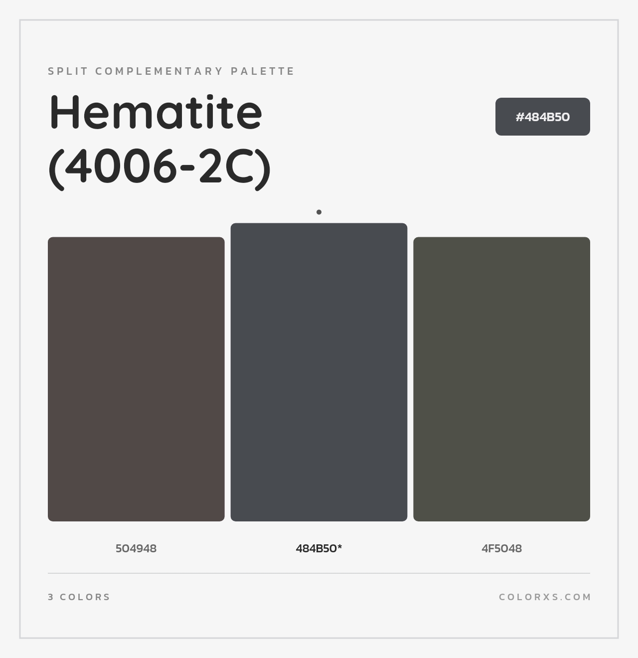Hematite (4006-2C) - Split-Complementary Color Palette