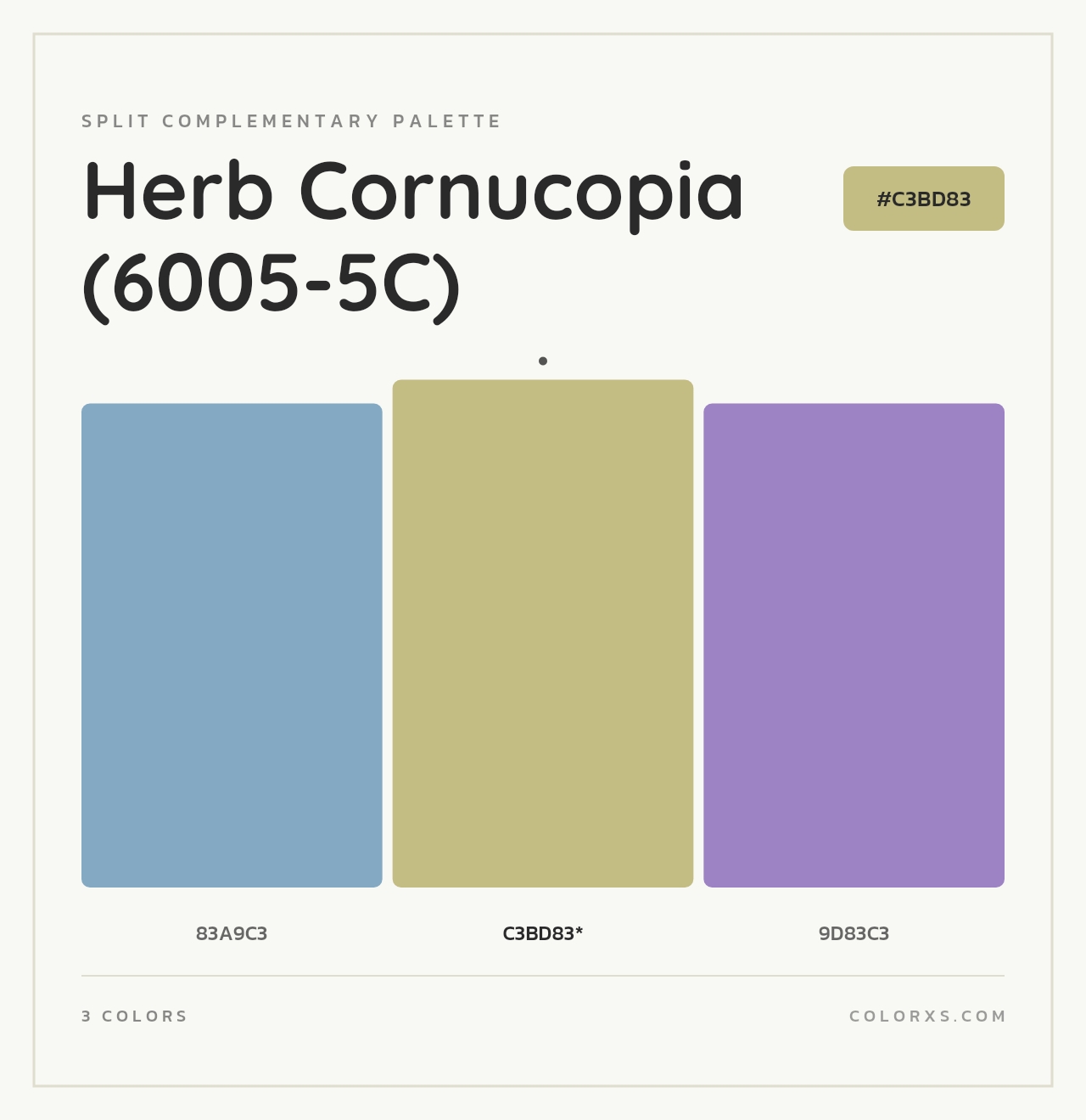Herb Cornucopia (6005-5C) - Split-Complementary Color Palette