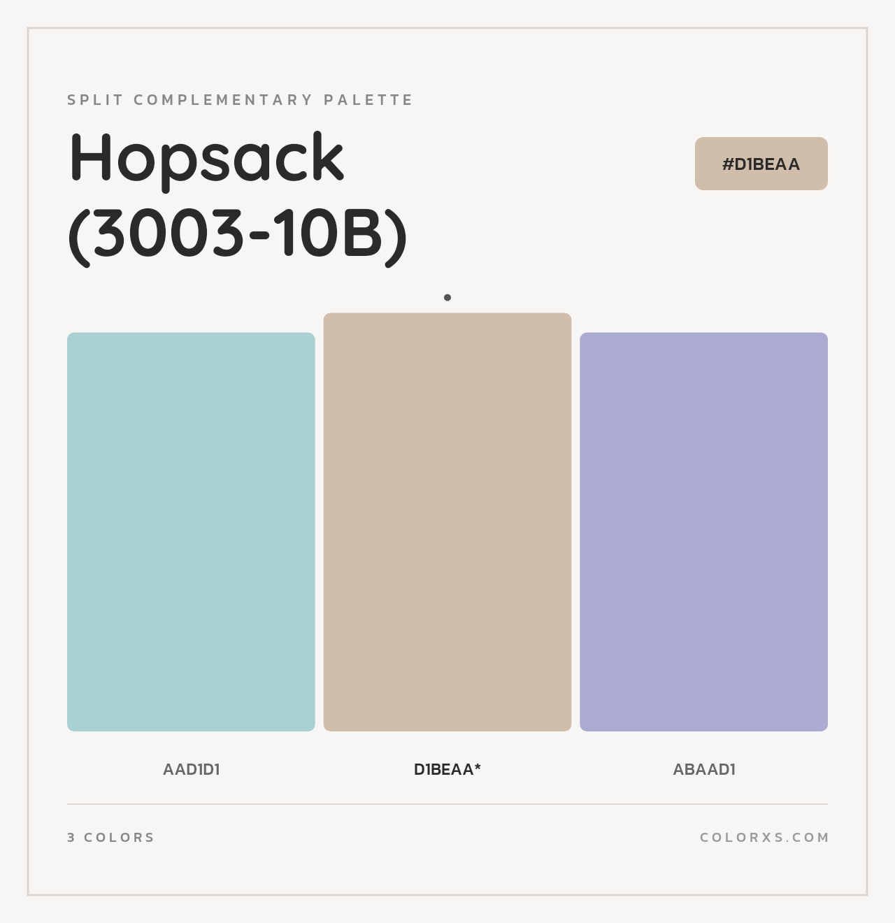 Hopsack (3003-10B) - Split-Complementary Color Palette