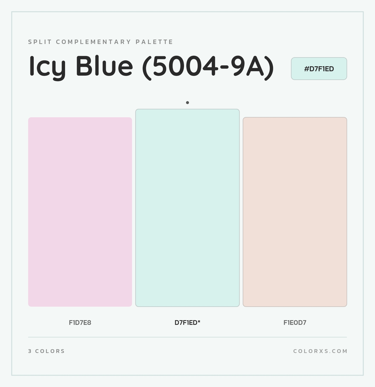 Icy Blue (5004-9A) - Split-Complementary Color Palette