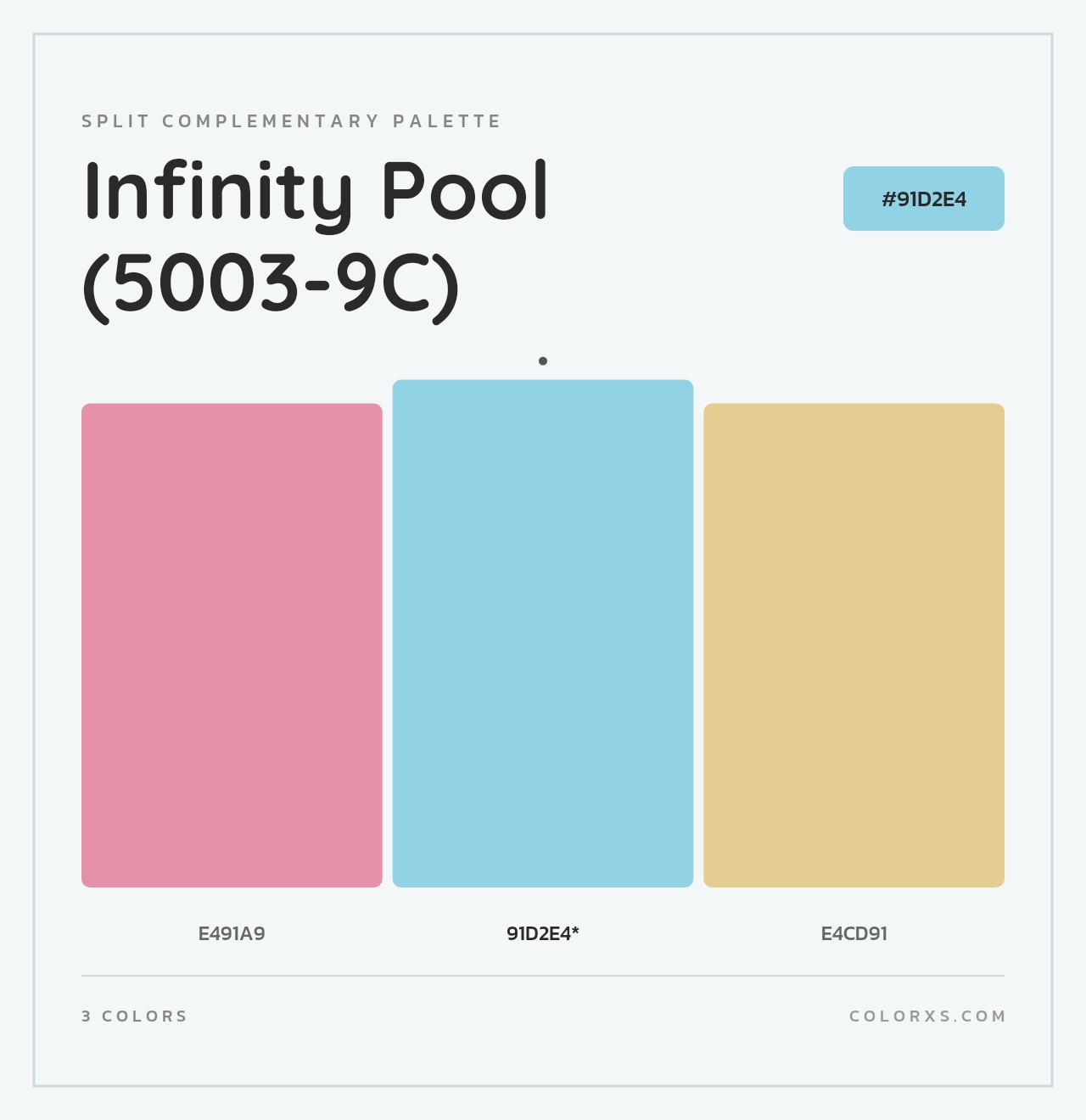 Infinity Pool (5003-9C) - Split-Complementary Color Palette