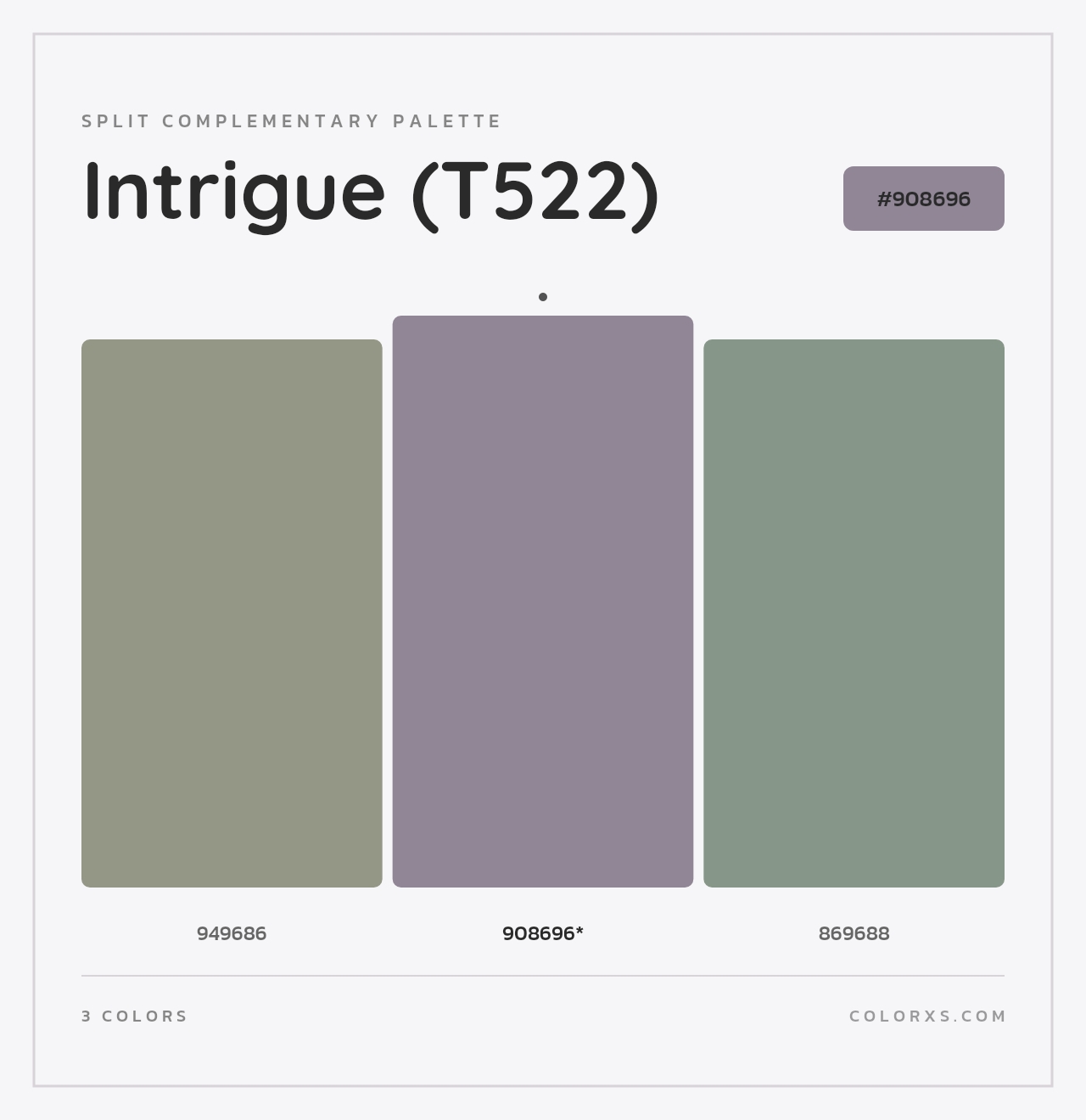 Intrigue (T522) - Split-Complementary Color Palette