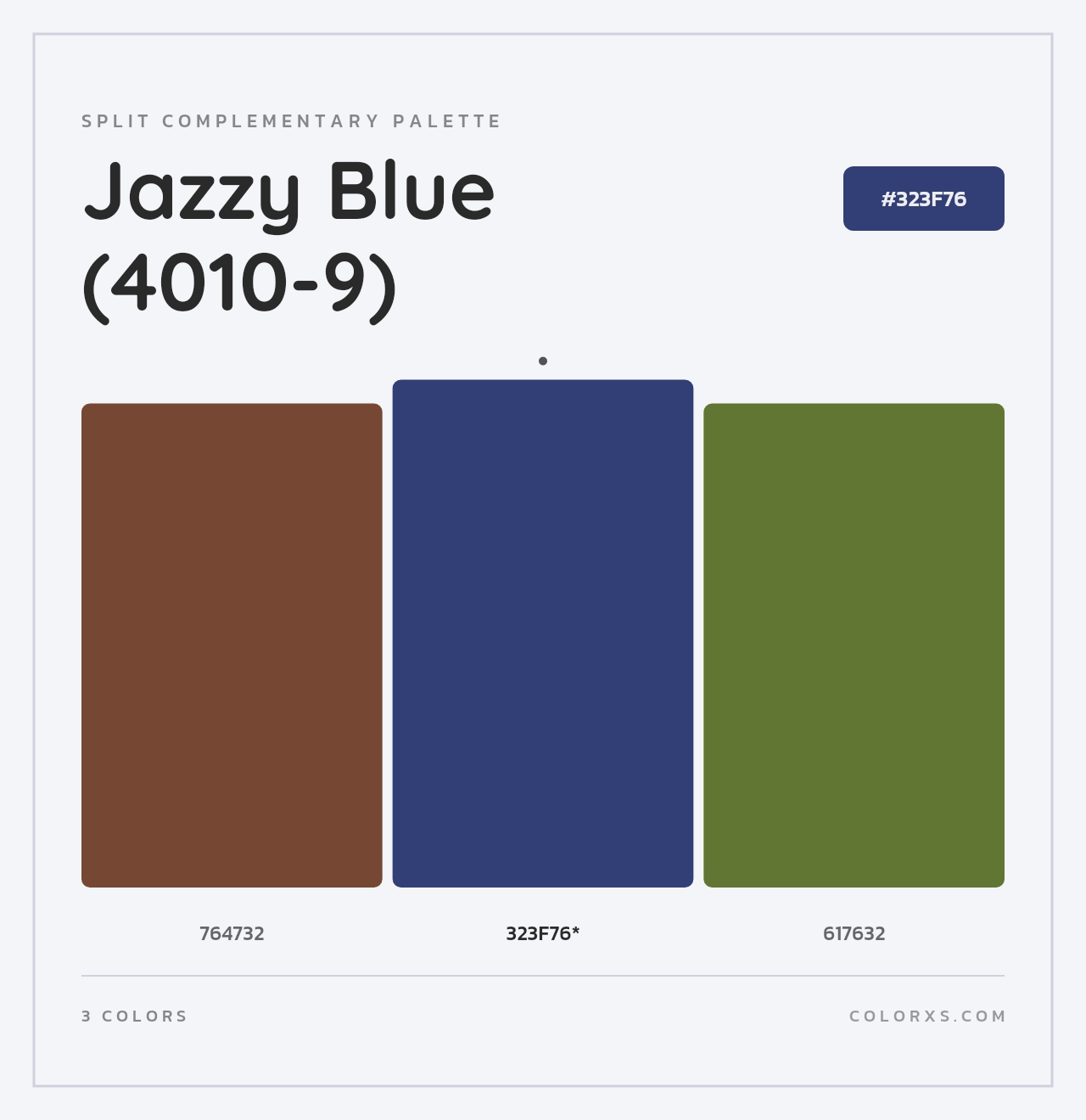 Jazzy Blue (4010-9) - Split-Complementary Color Palette