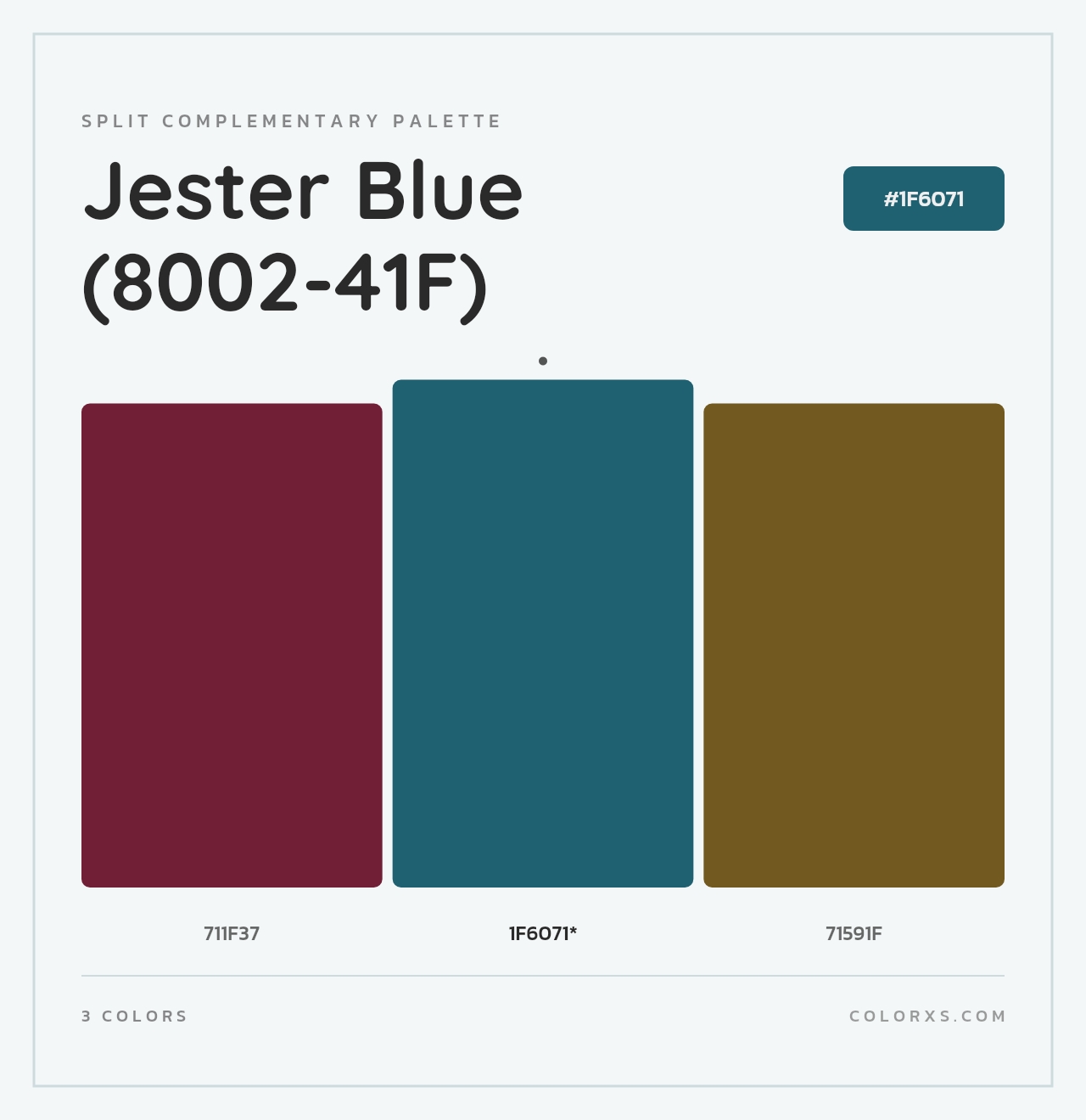 Jester Blue (8002-41F) - Split-Complementary Color Palette