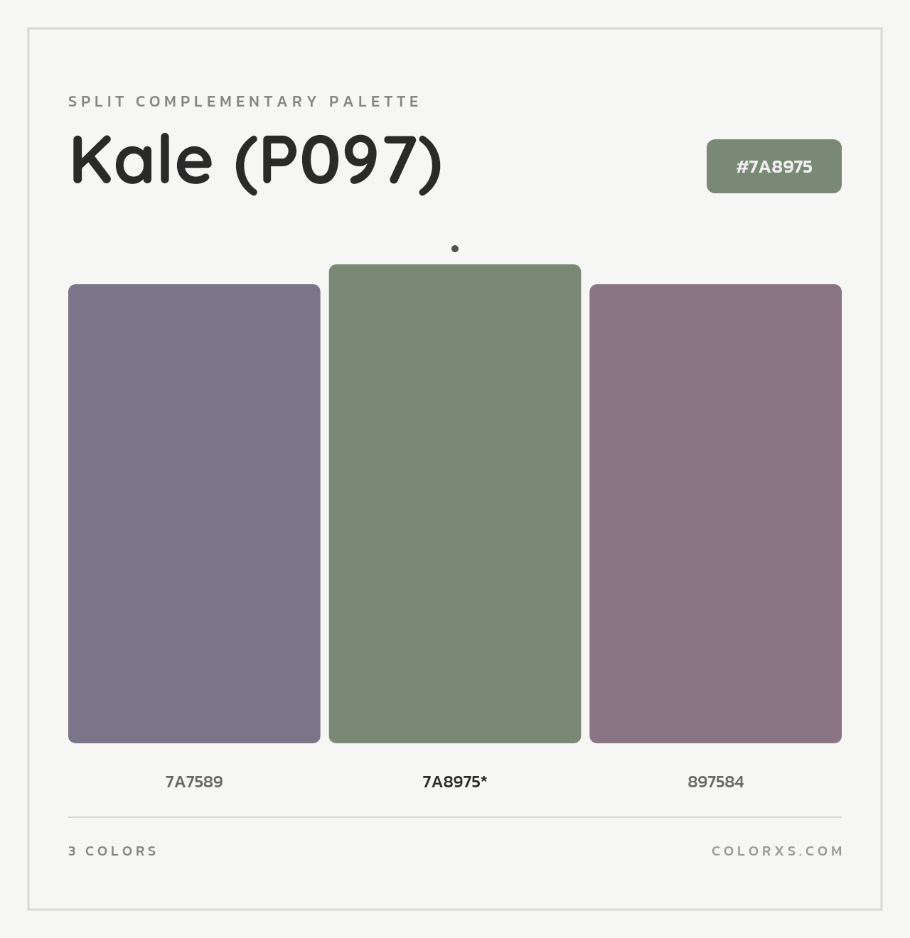Kale (P097) - Split-Complementary Color Palette