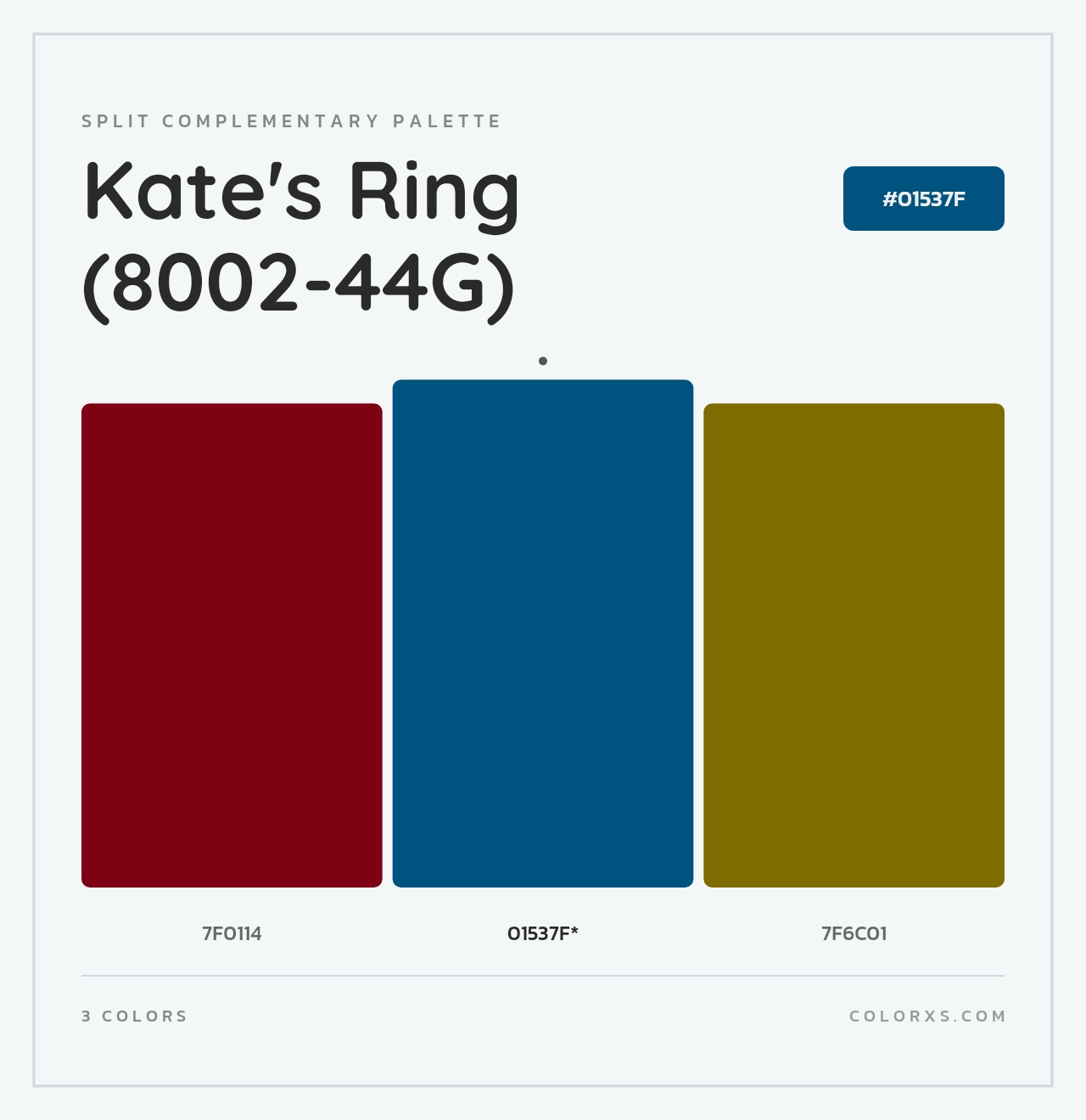 Kate's Ring (8002-44G) - Split-Complementary Color Palette