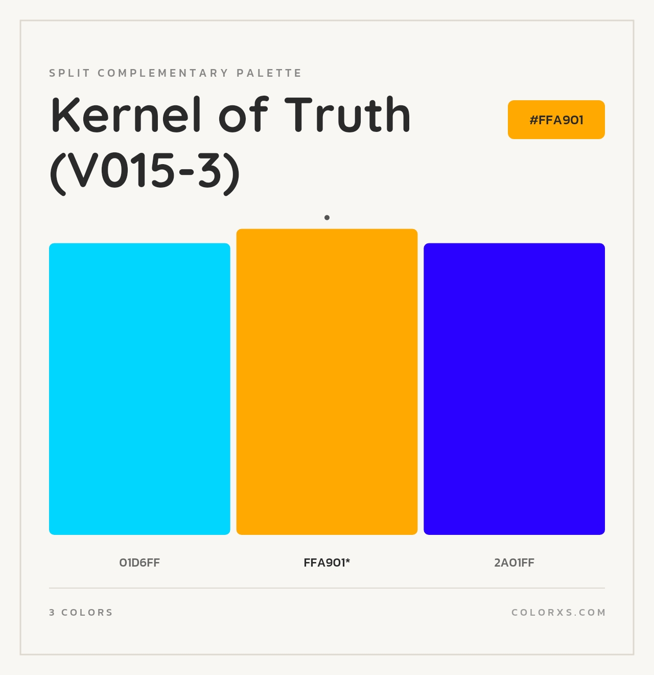 Kernel of Truth (V015-3) - Split-Complementary Color Palette
