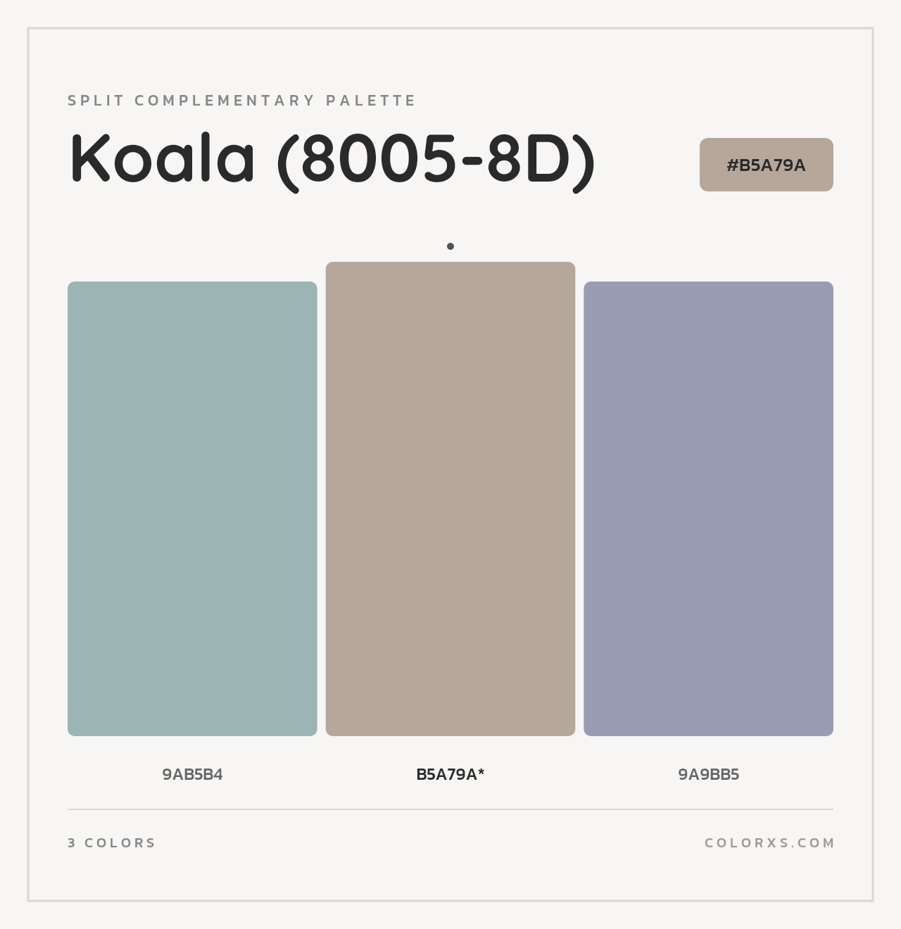 Koala (8005-8D) - Split-Complementary Color Palette