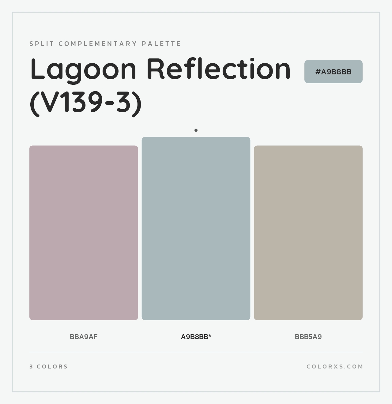 Lagoon Reflection (V139-3) - Split-Complementary Color Palette