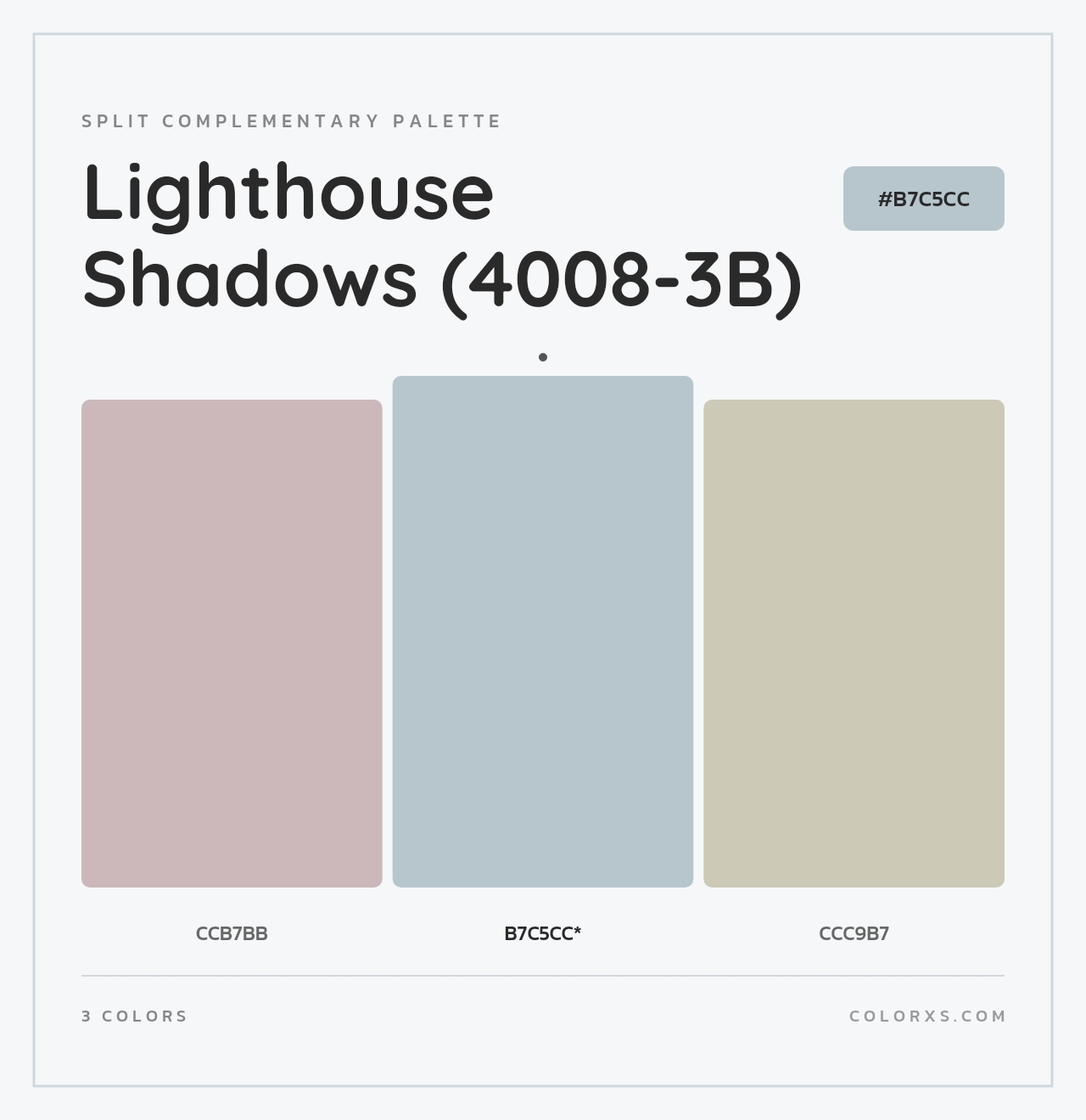 Lighthouse Shadows (4008-3B) - Split-Complementary Color Palette
