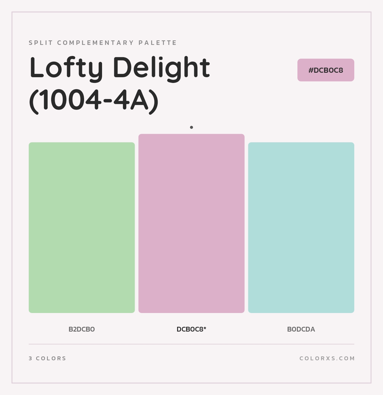 Lofty Delight (1004-4A) - Split-Complementary Color Palette