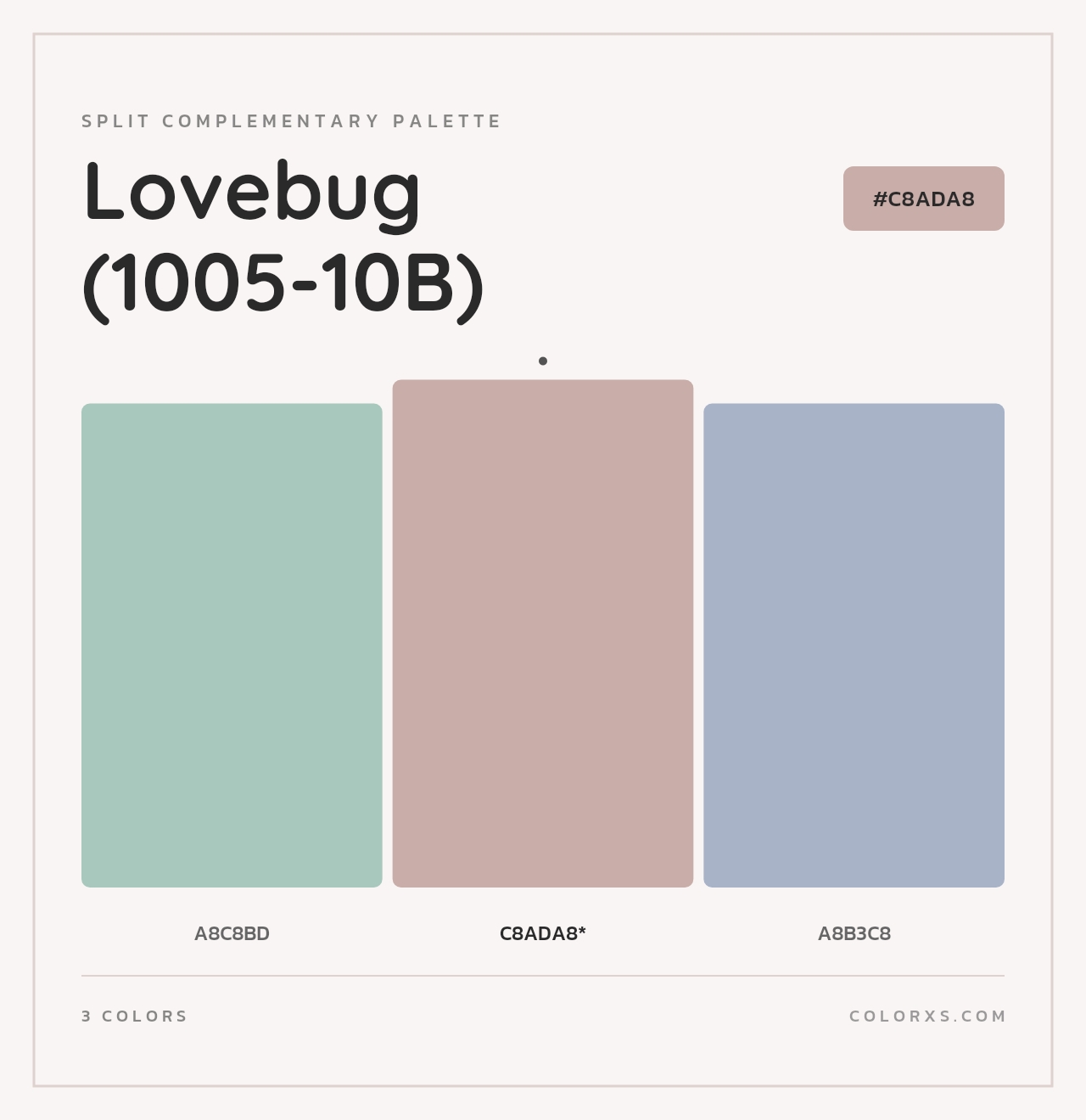 Lovebug (1005-10B) - Split-Complementary Color Palette