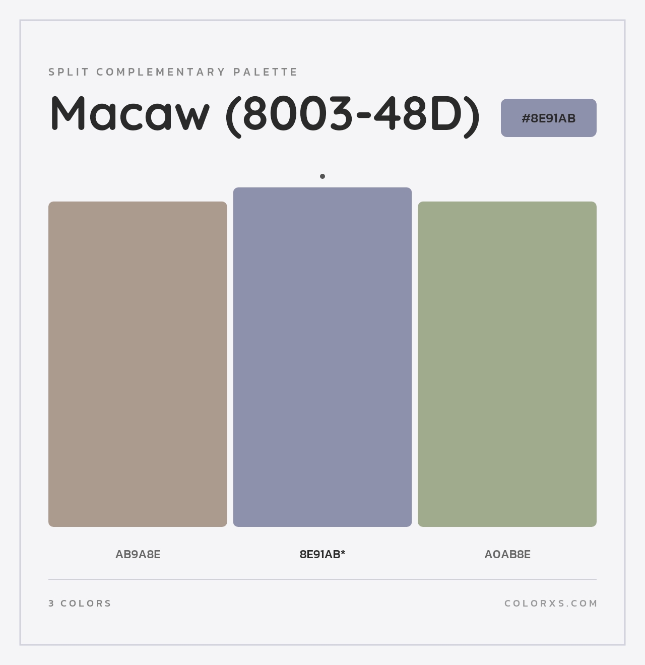 Macaw (8003-48D) - Split-Complementary Color Palette