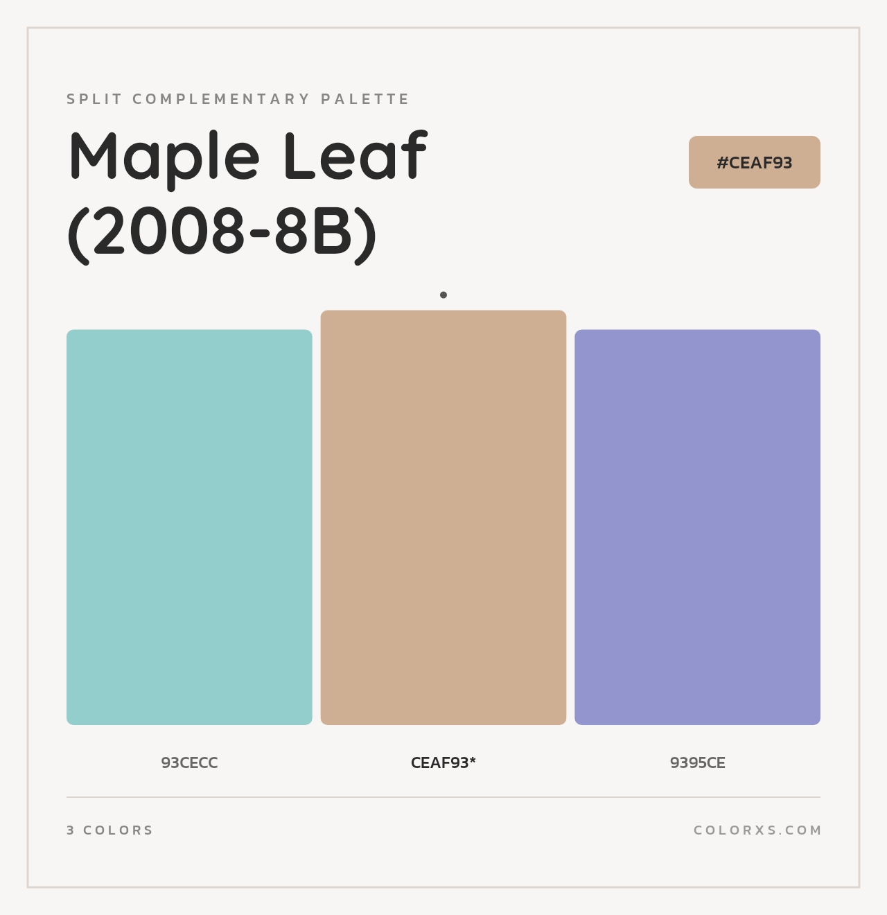 Maple Leaf (2008-8B) - Split-Complementary Color Palette
