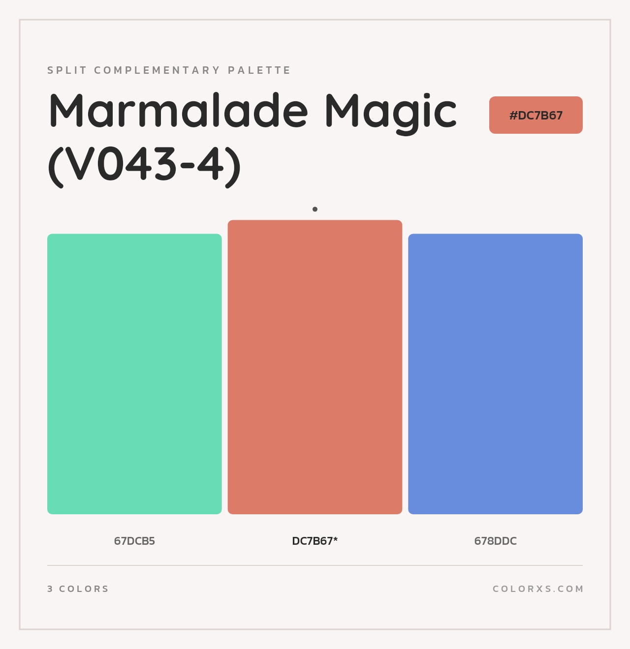Marmalade Magic (V043-4) - Split-Complementary Color Palette